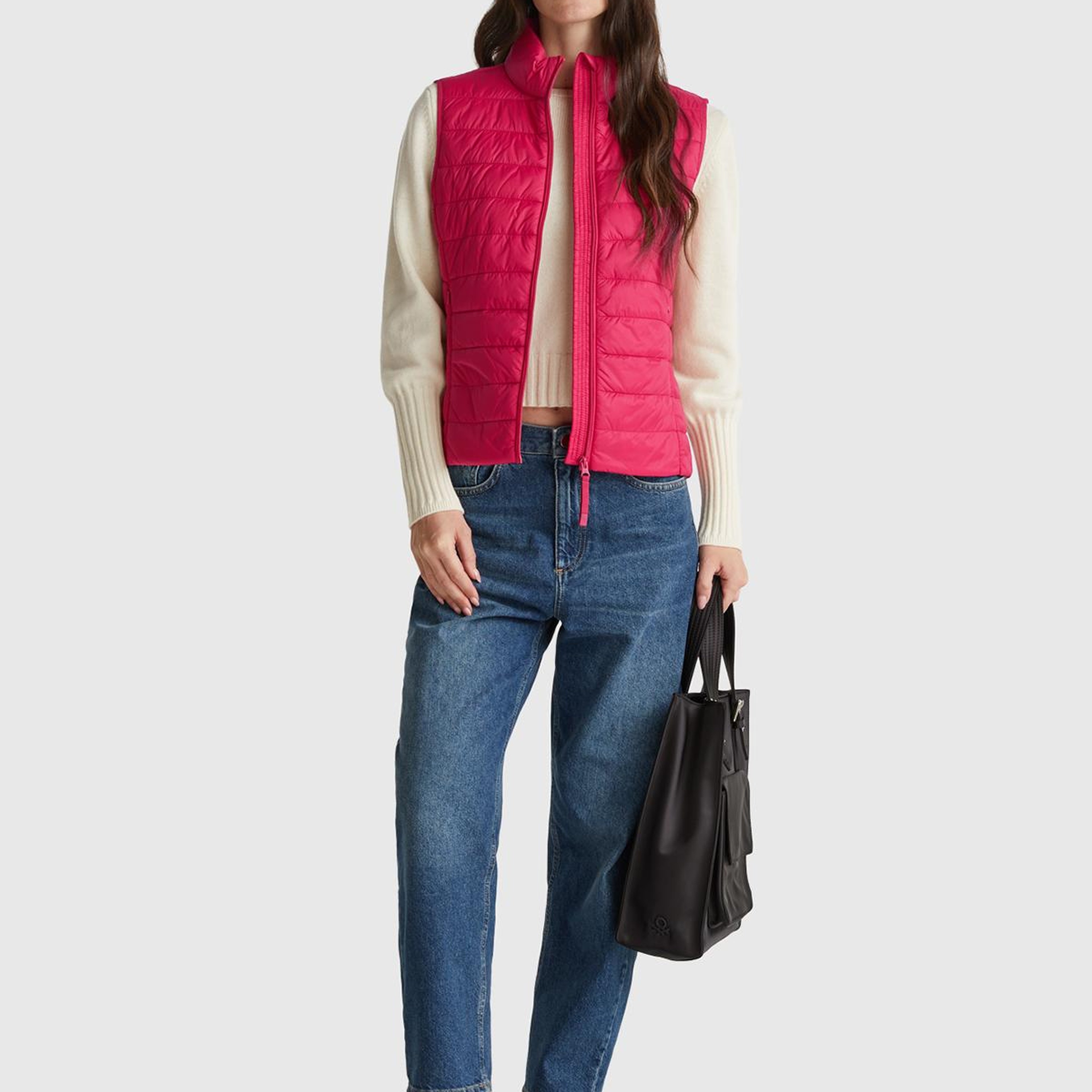 Kadın Fuşya Slim Fit Puffer Yelek