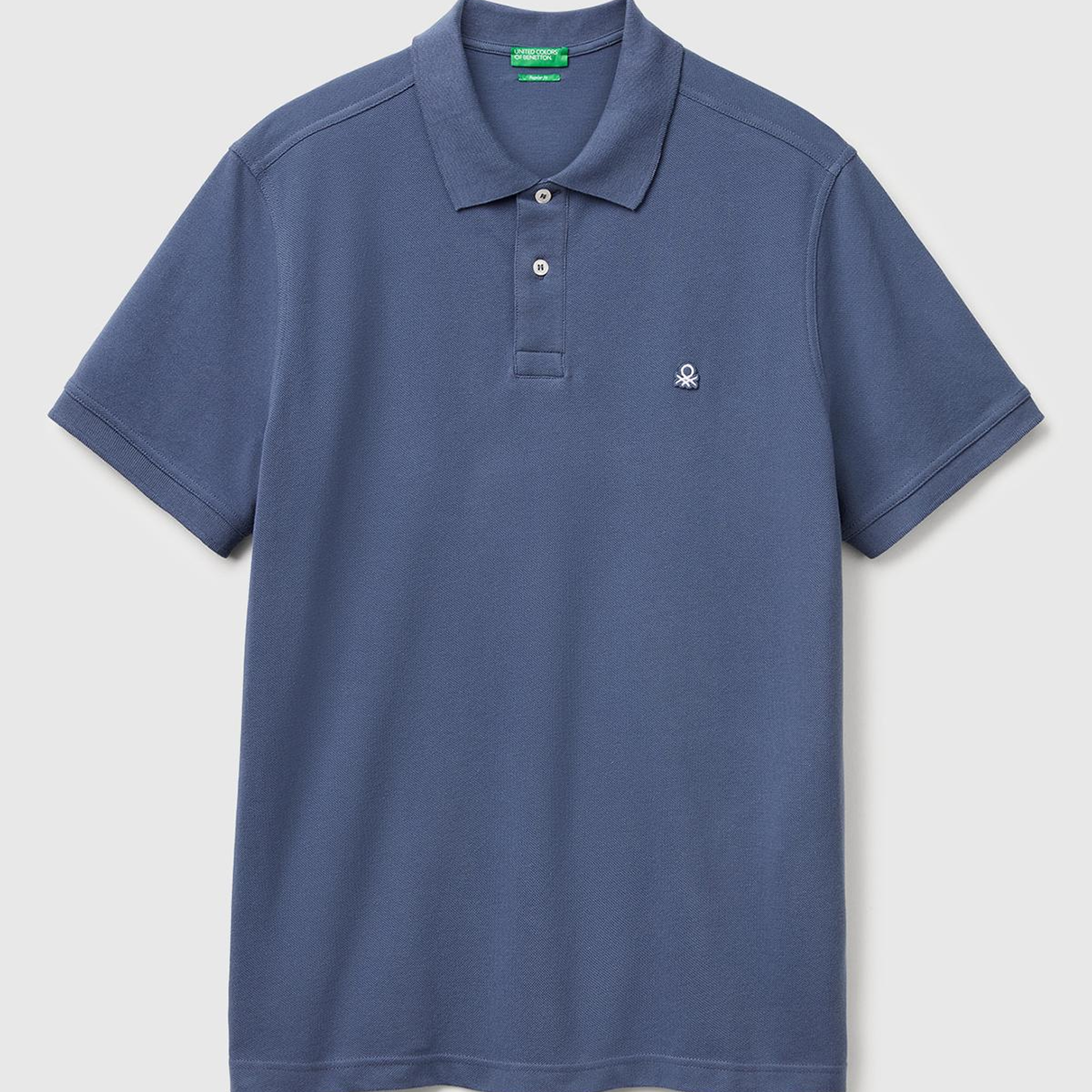 Erkek Havacı Mavi Regular Fit Kısa Kollu Polo T-Shirt