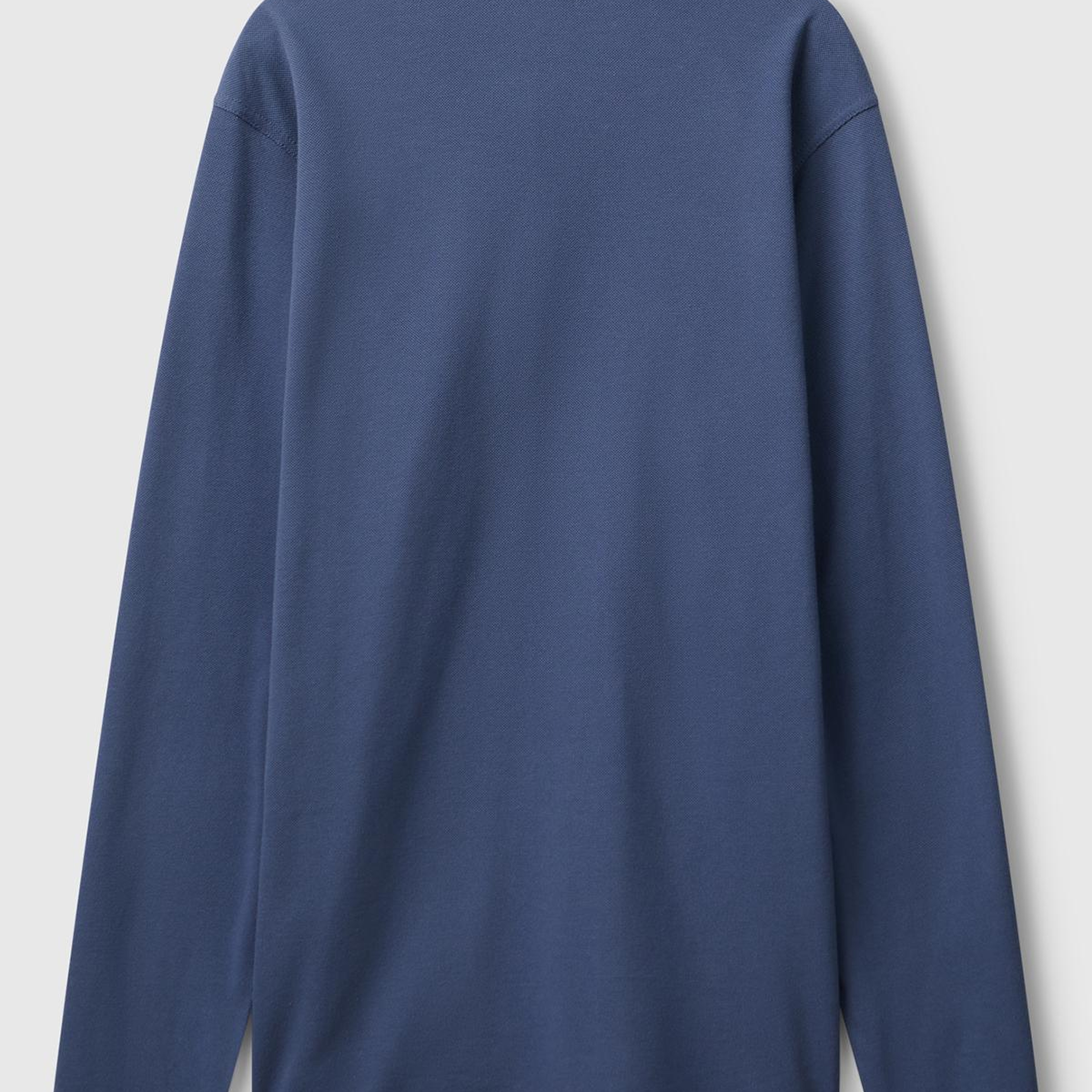 Erkek Havacı Mavi Uzun Kol Polo T-Shirt