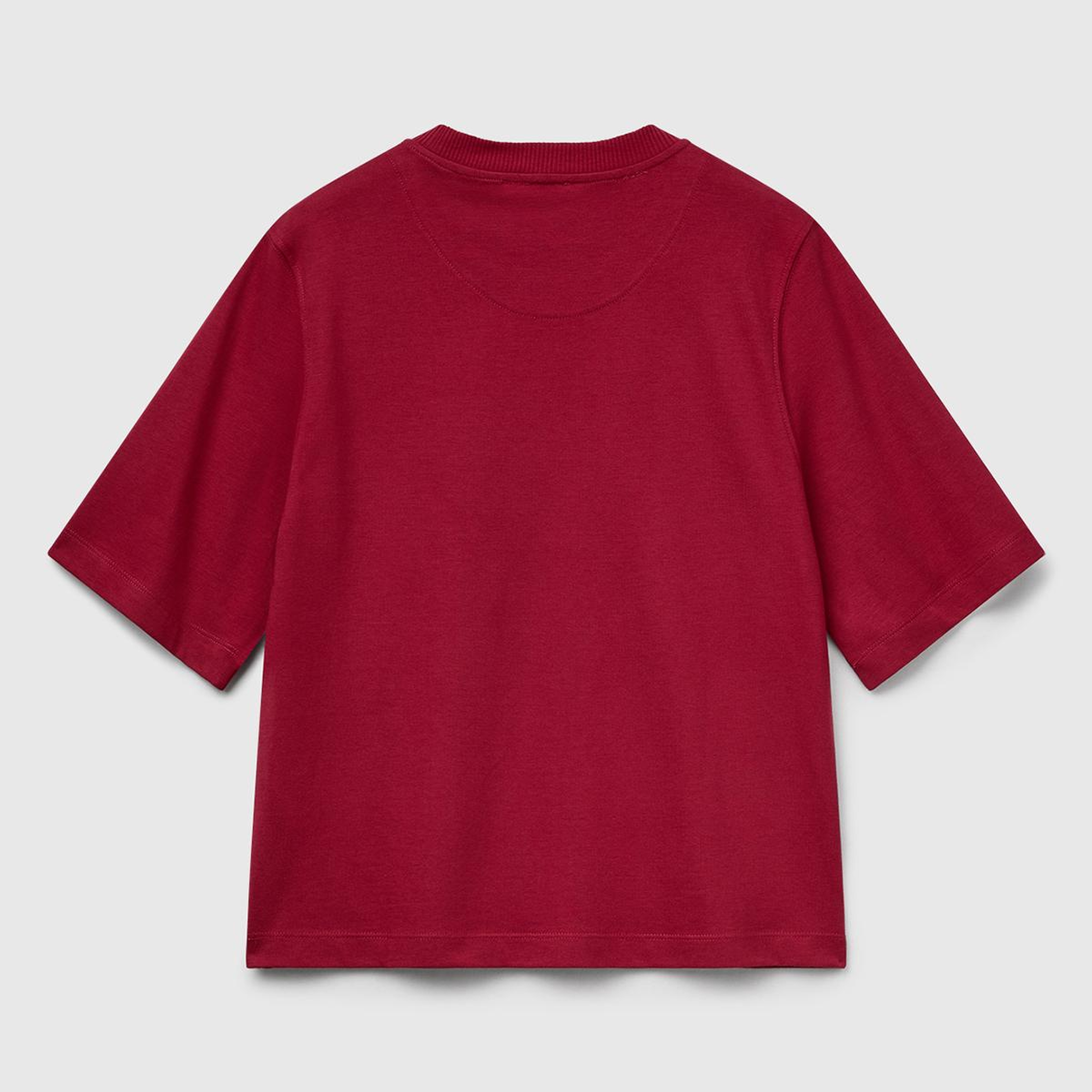 Kadın Fuşya %100 Koton Boxy Fit T-Shirt