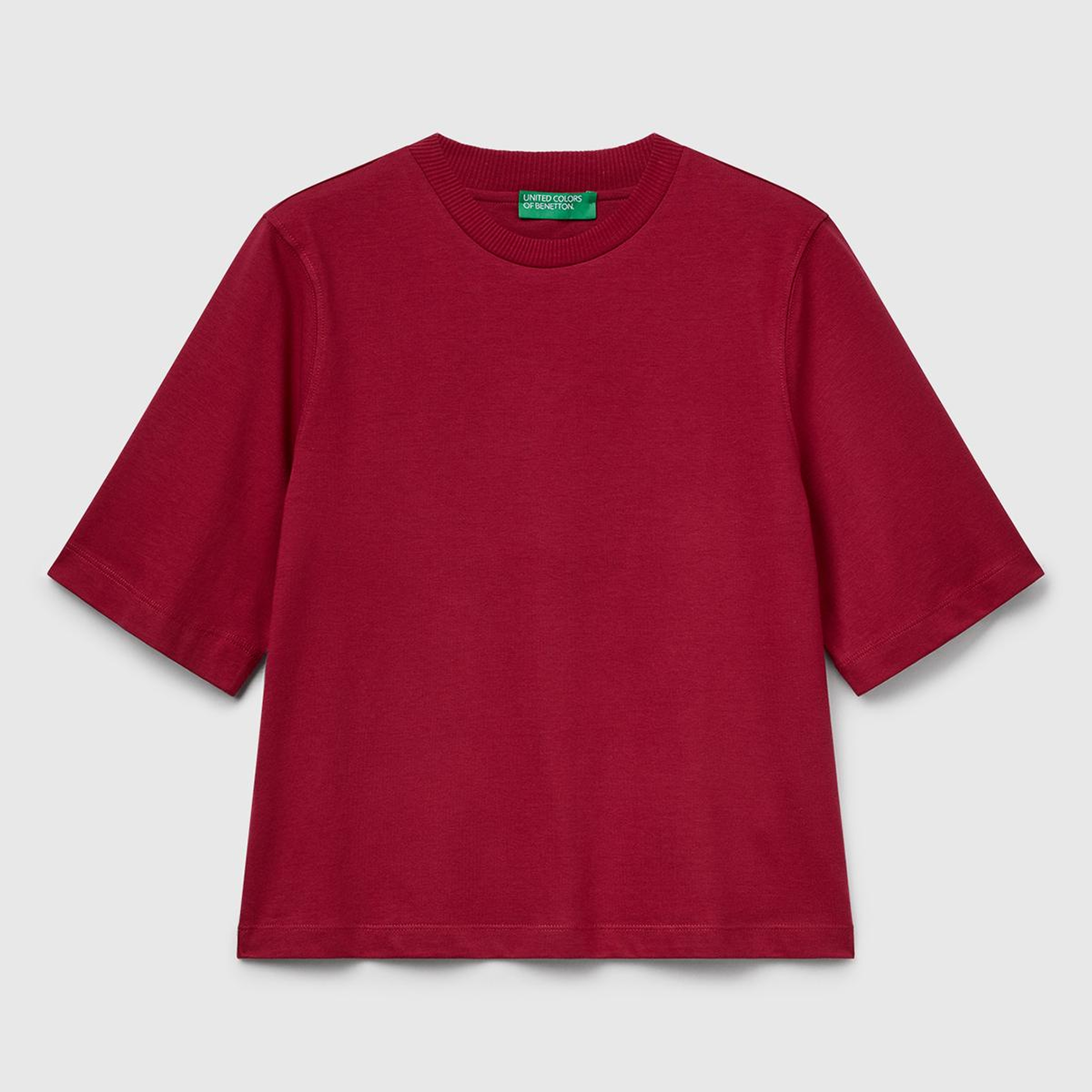 Kadın Fuşya %100 Koton Boxy Fit T-Shirt