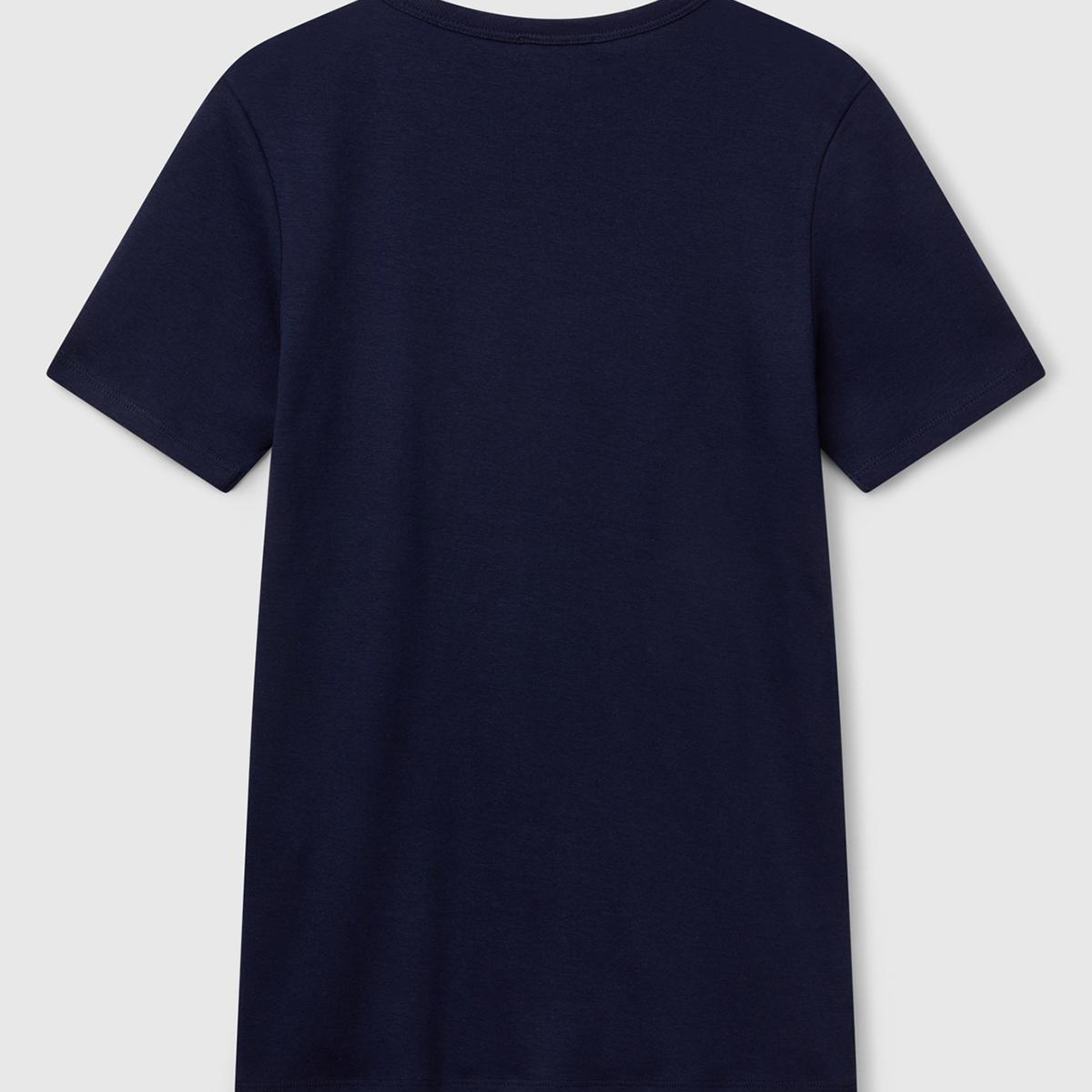 Kadın Lacivert %100 Koton Benetton Yazılı Basic T-Shirt