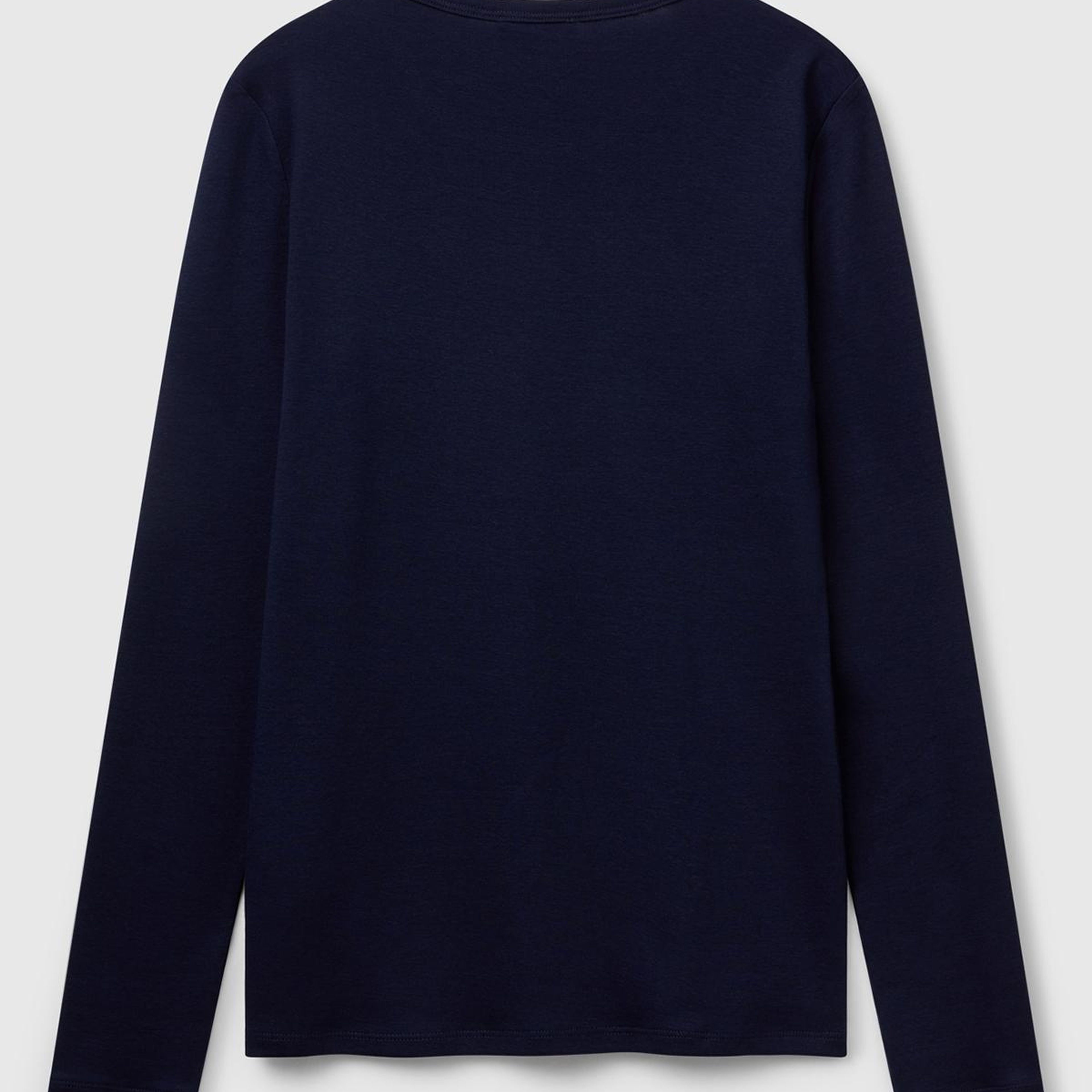 Kadın Lacivert Basic Bisiklet Yaka Uzun Kollu T-Shirt