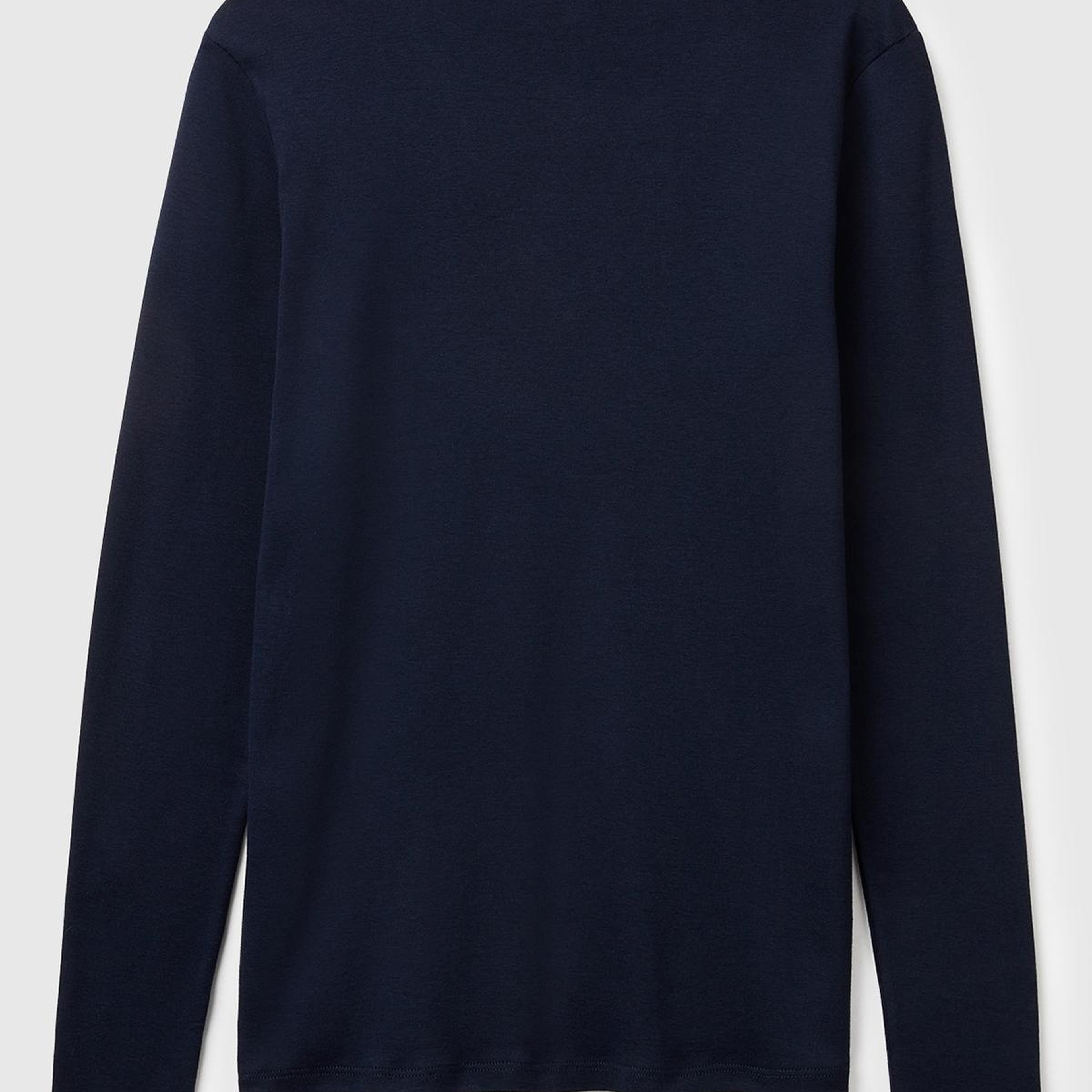 Kadın Lacivert Basic V Yaka Uzun Kollu T-Shirt