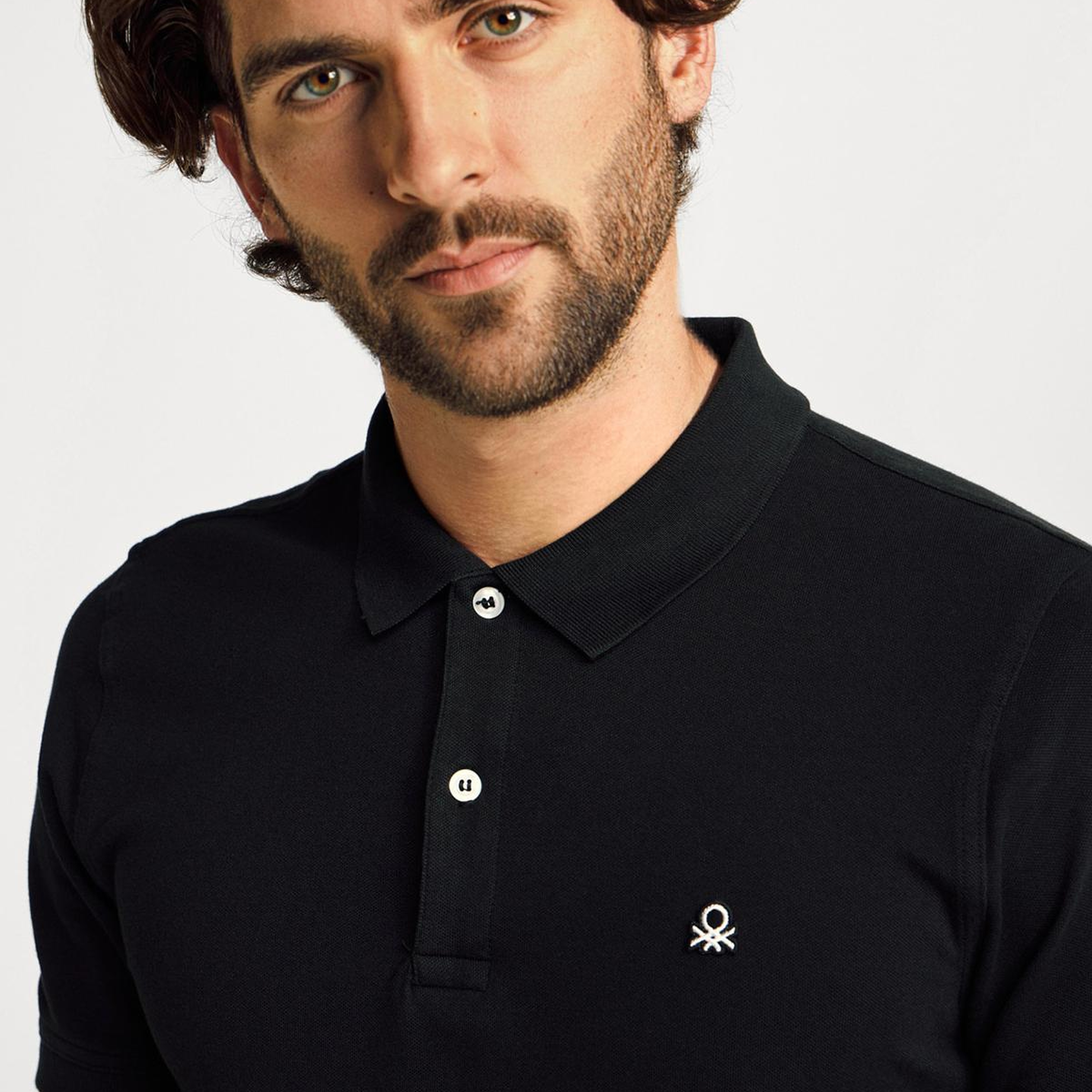 Erkek Siyah %100 Koton Slim Fit Polo T-Shirt