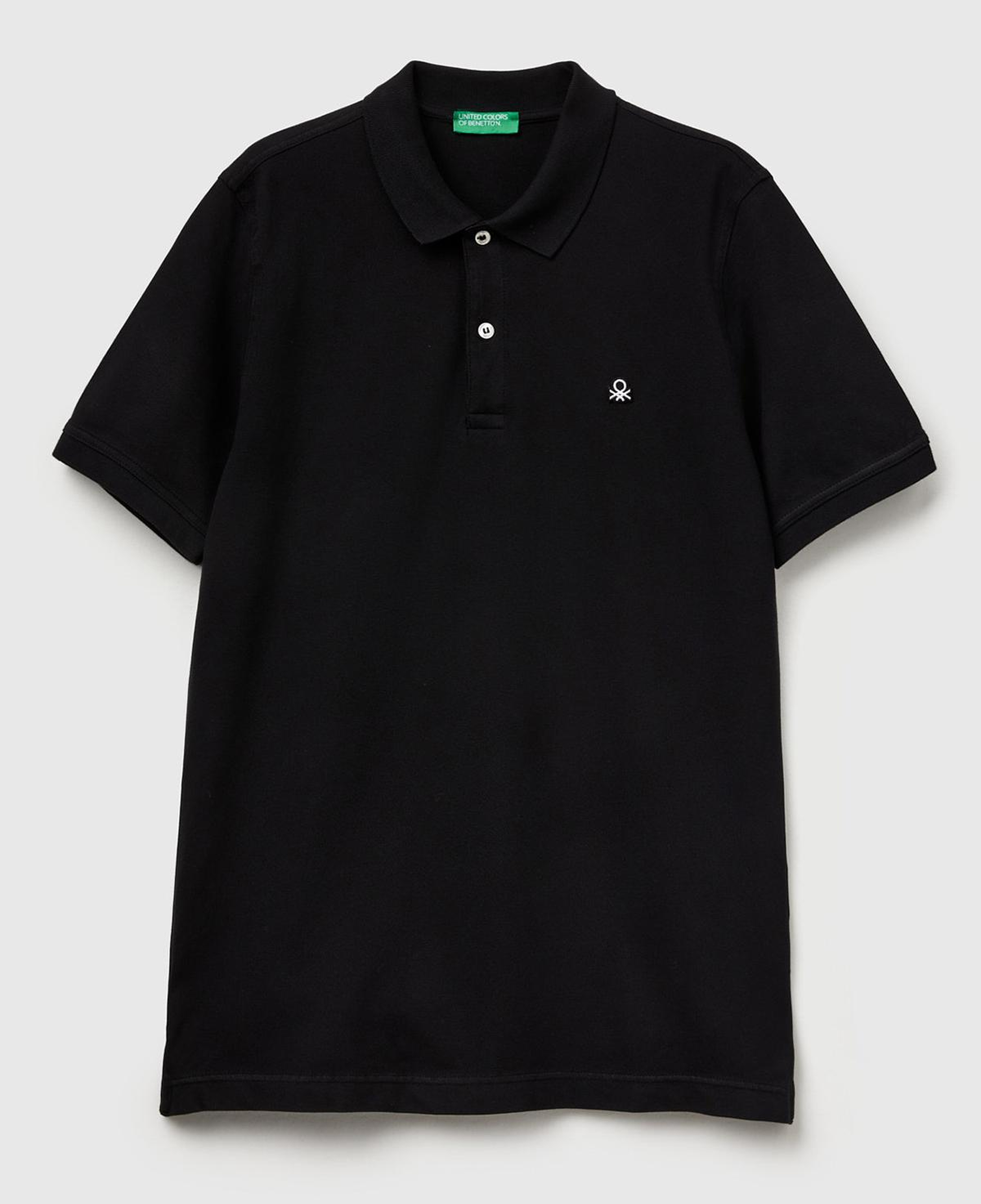 Erkek Siyah %100 Koton Slim Fit Polo T-Shirt
