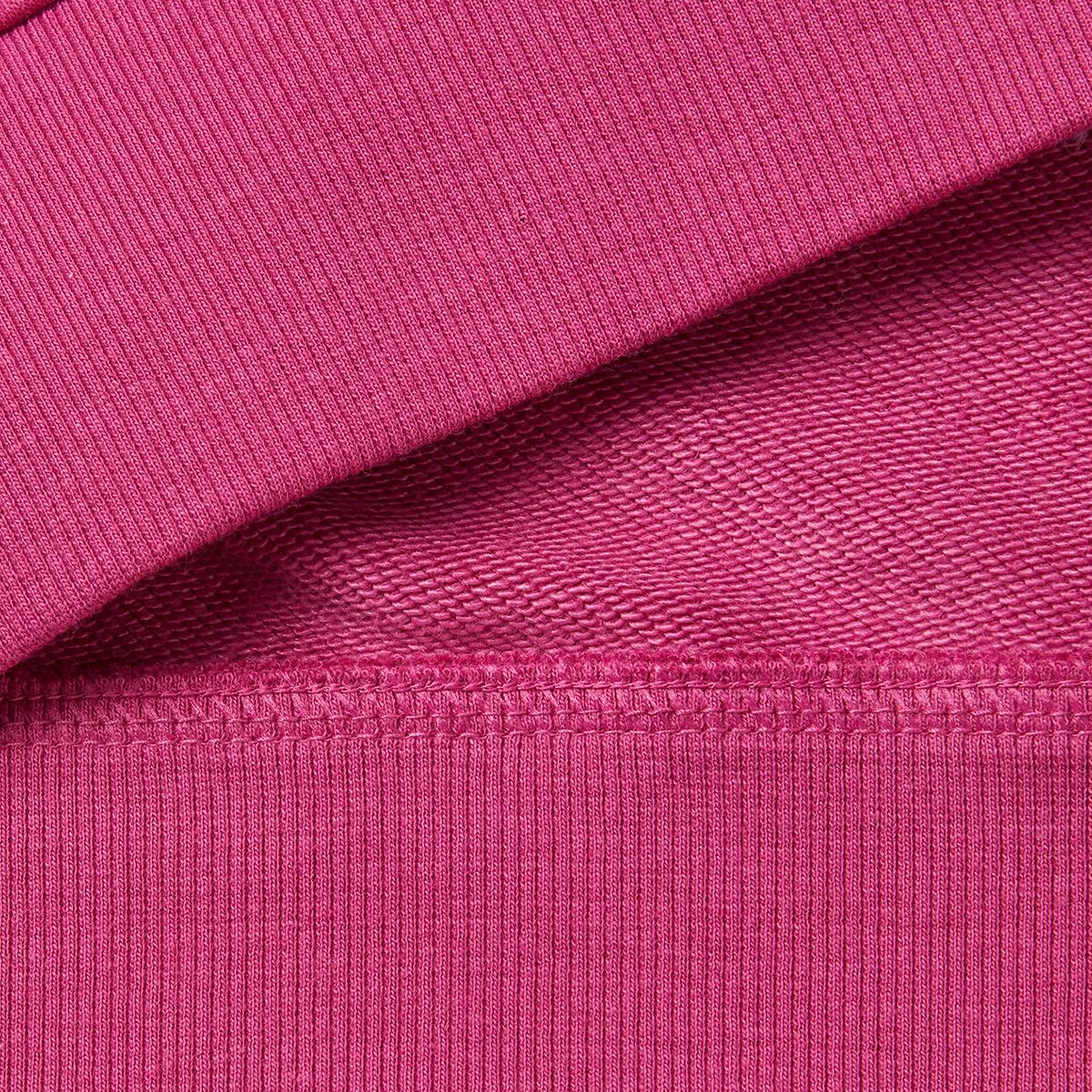 Kadın Koyu Pembe Pamuk Karışımlı Önü Yazı Baskılı Kapüşonlu Sweatshirt