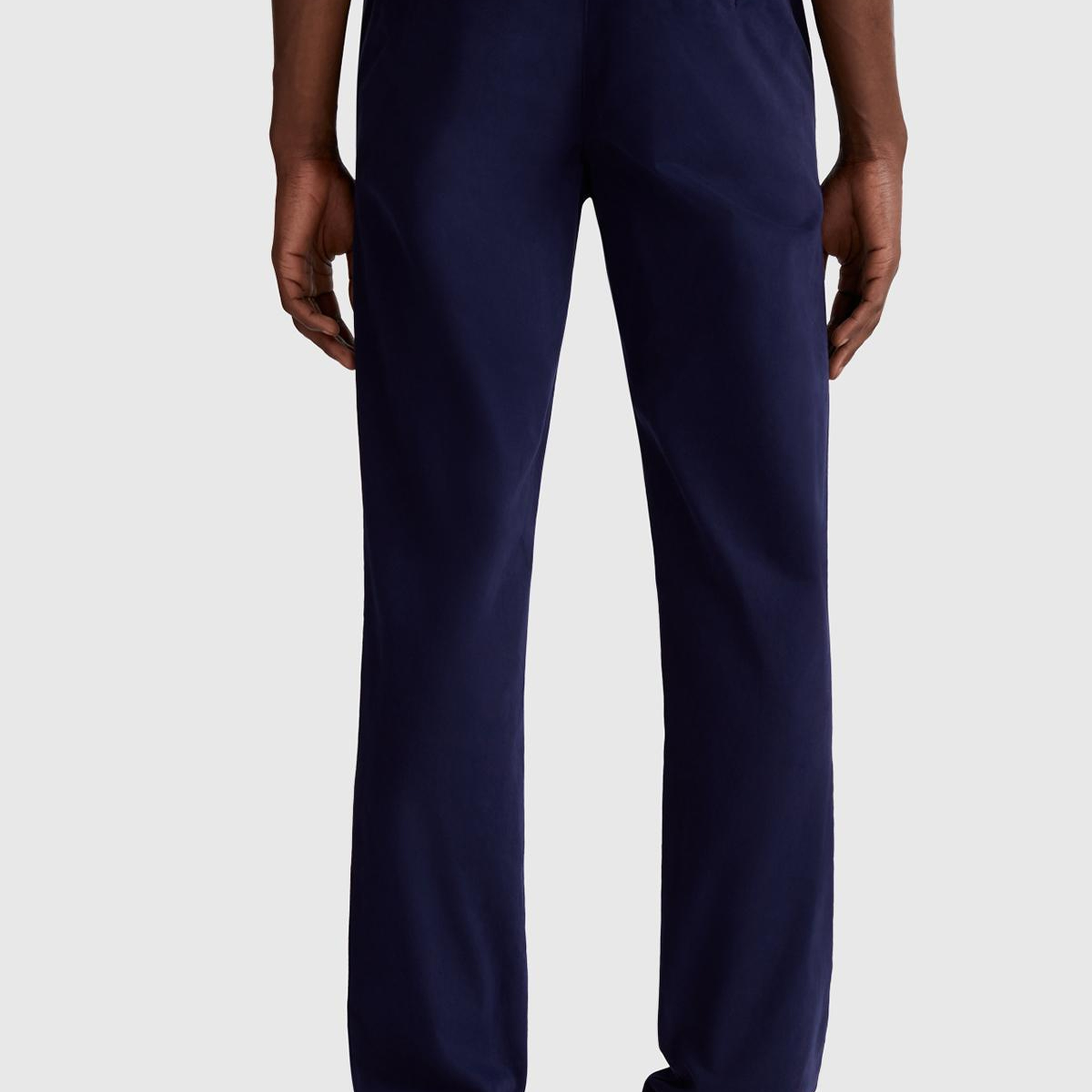 Erkek Lacivert Slim Fit Chino Pantolon