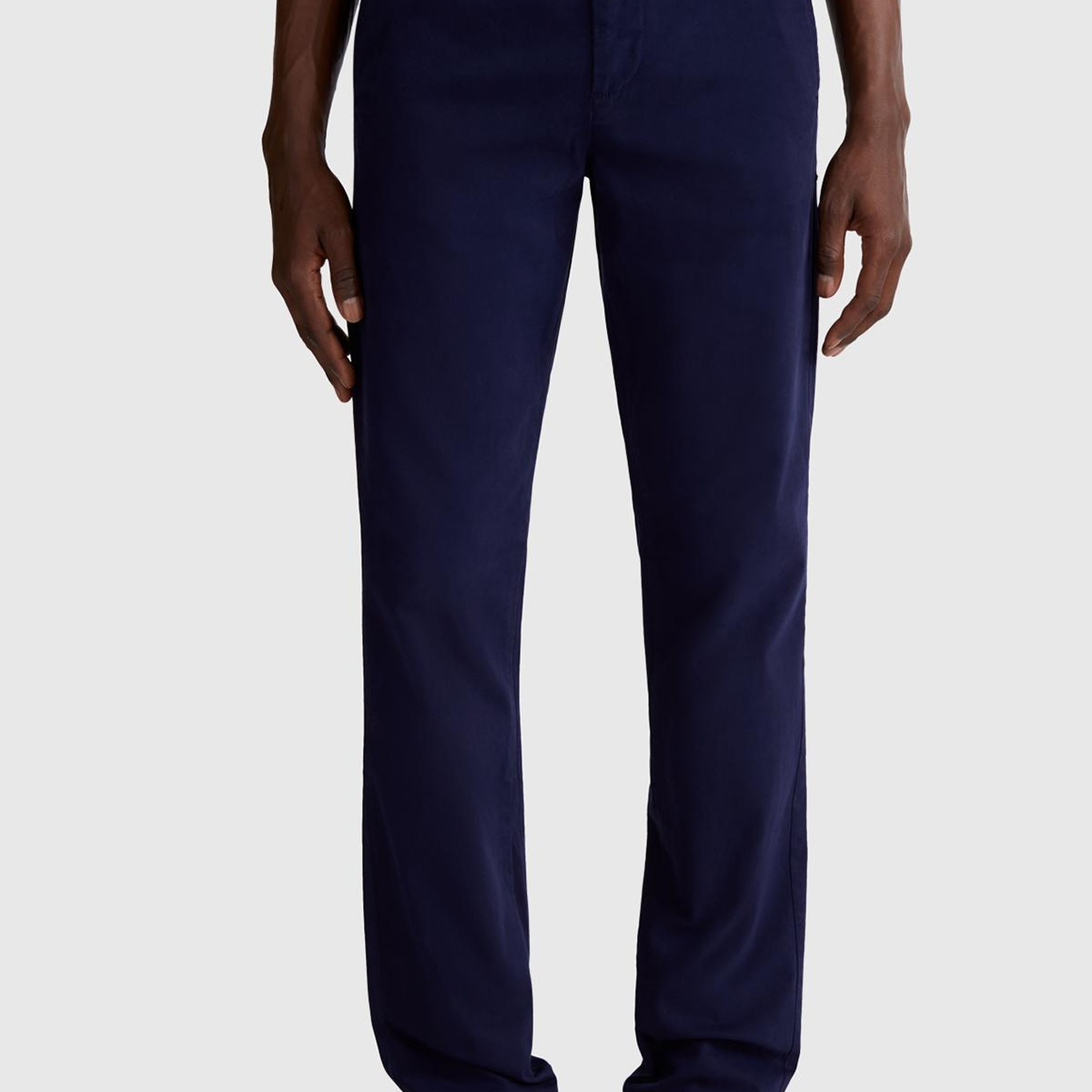 Erkek Lacivert Slim Fit Chino Pantolon