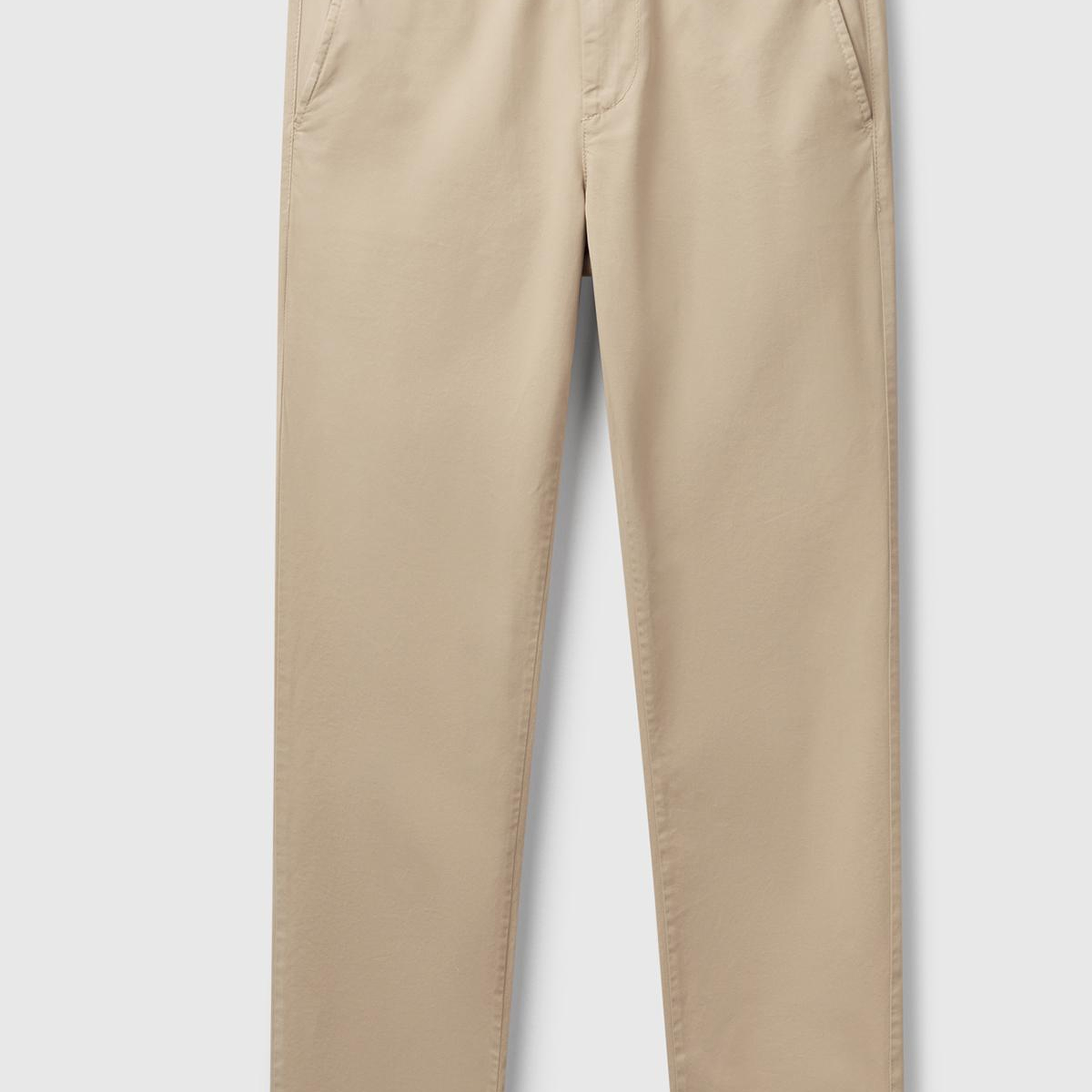 Erkek Bej Slim Fit Chino Pantolon