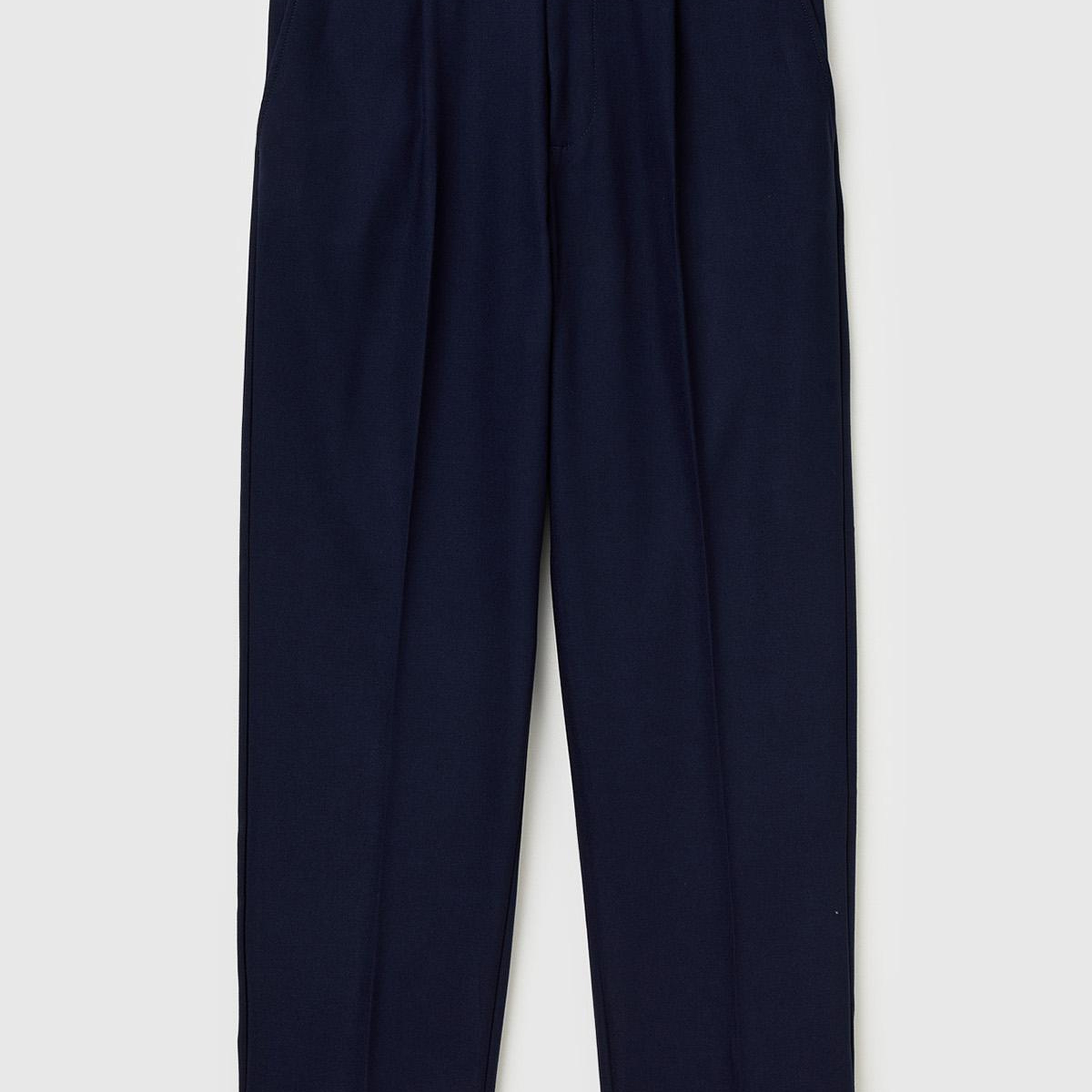 Erkek Lacivert Viskoz Karışımlı Beli İpli Regular Fit Chino Pantolon