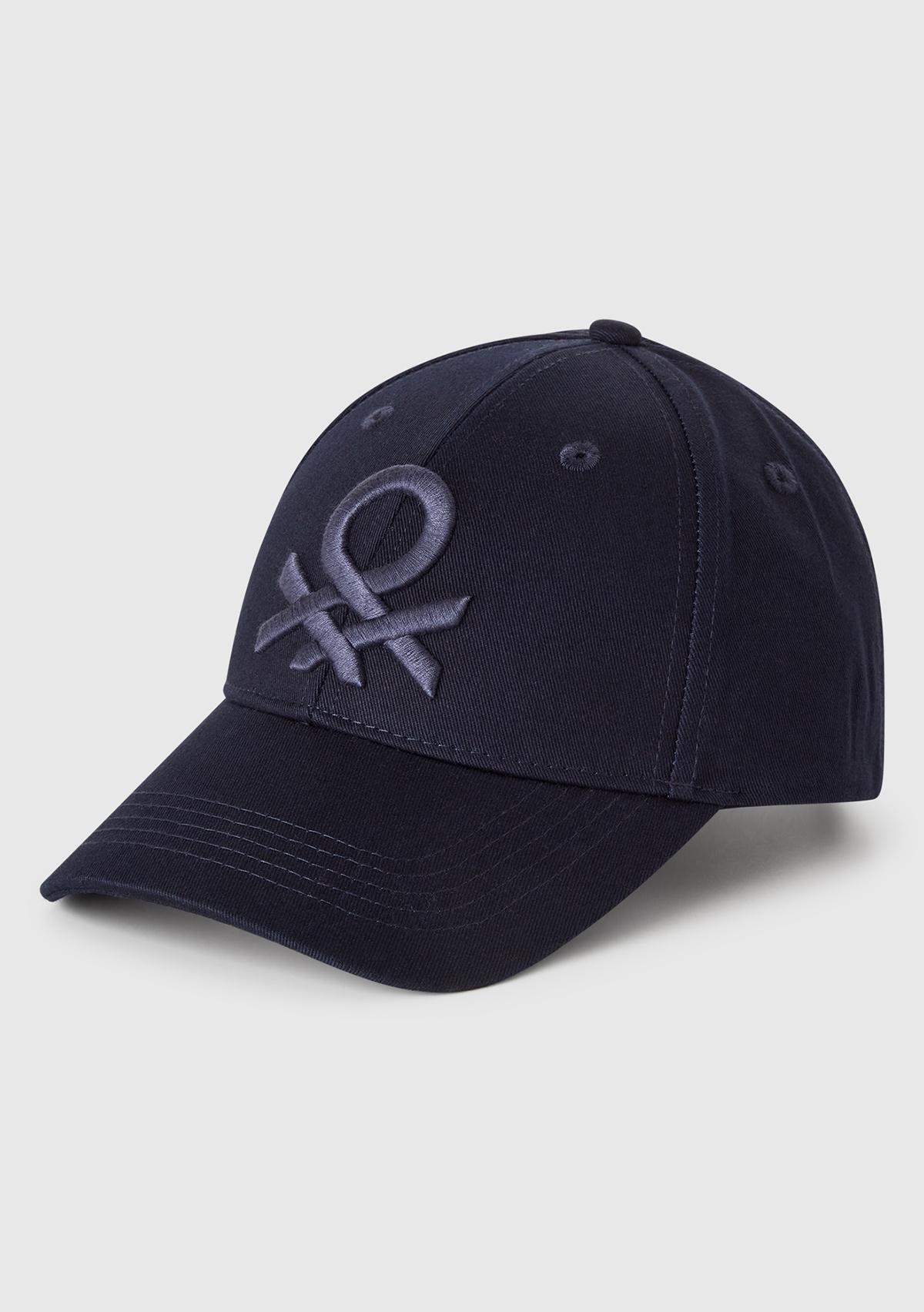 Erkek Lacivert Önü Logo İşlemeli Beyzbol Şapkası