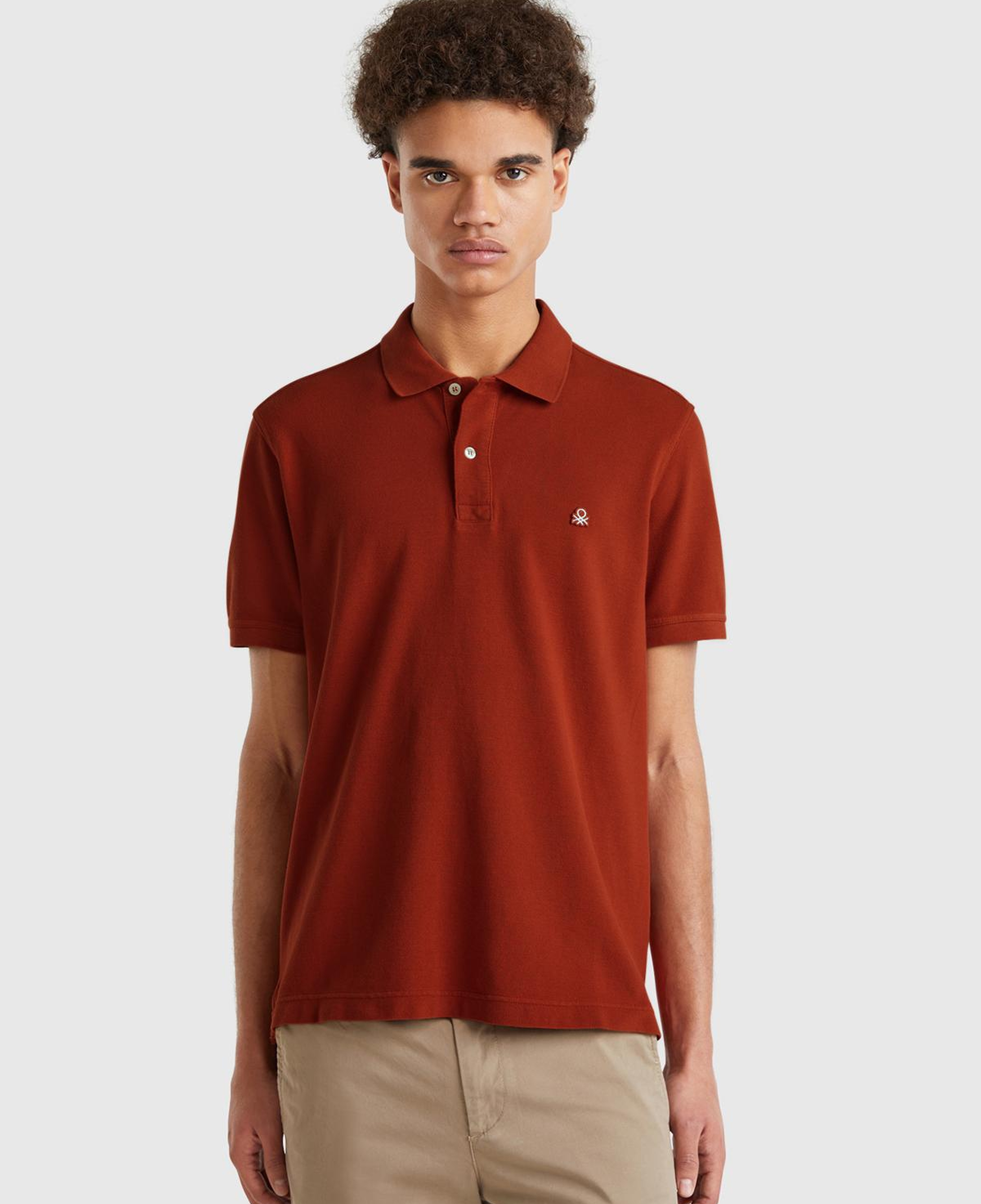 Erkek Koyu Kırmızı Regular Fit Kısa Kollu Polo T-Shirt