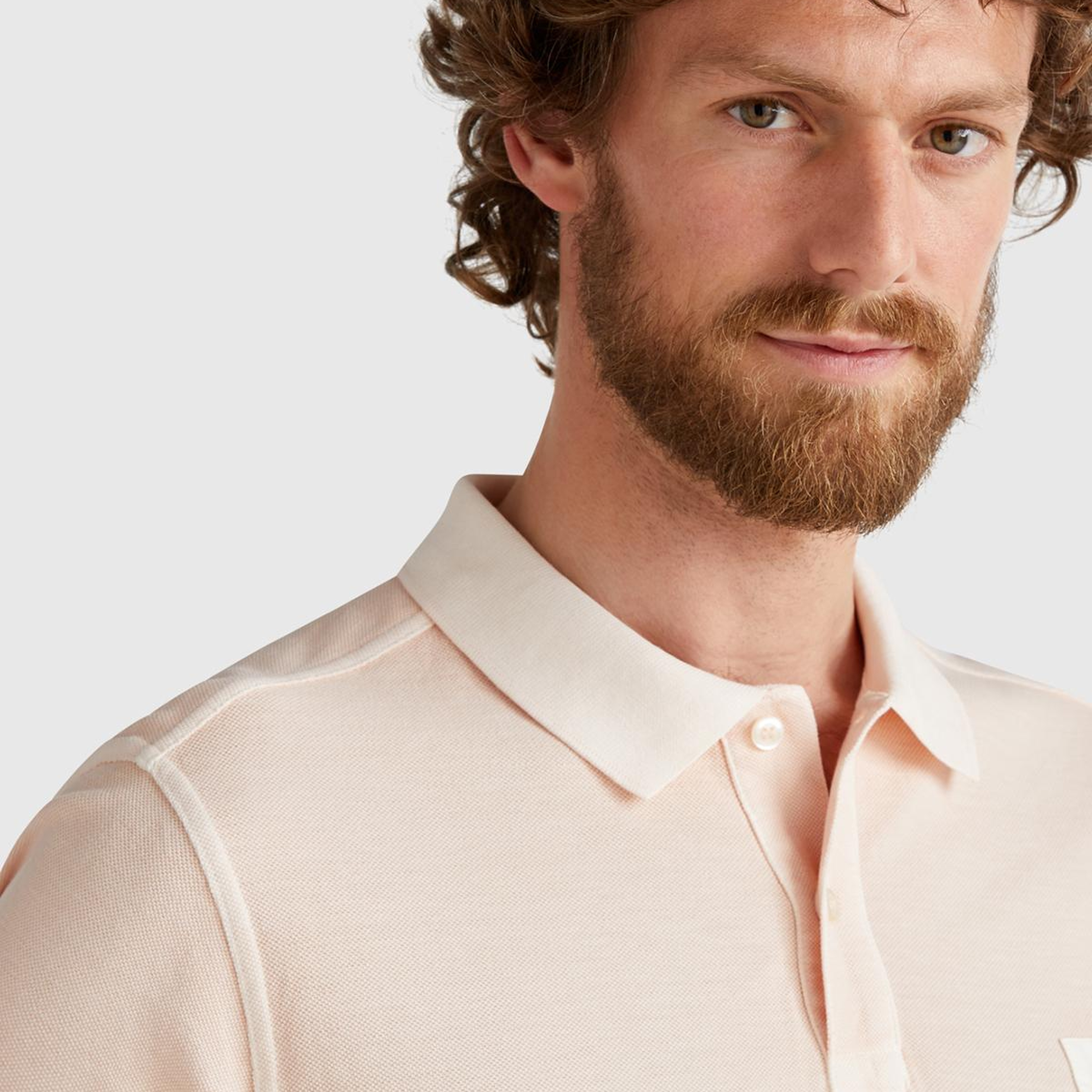 Erkek Pembe %100 Organik Koton Regular Fit Polo T-Shirt