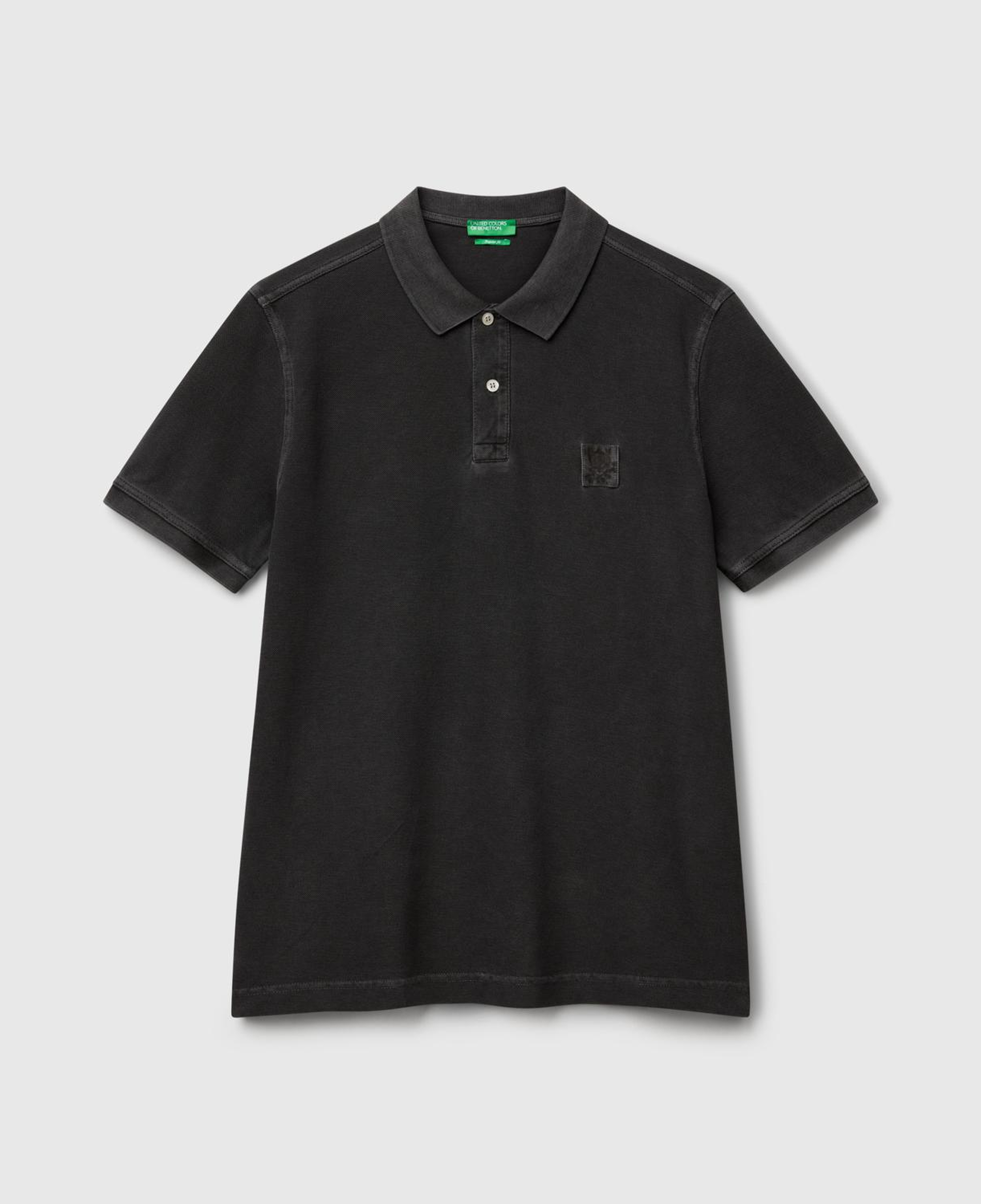 Erkek Siyah %100 Organik Koton Regular Fit Polo T-Shirt