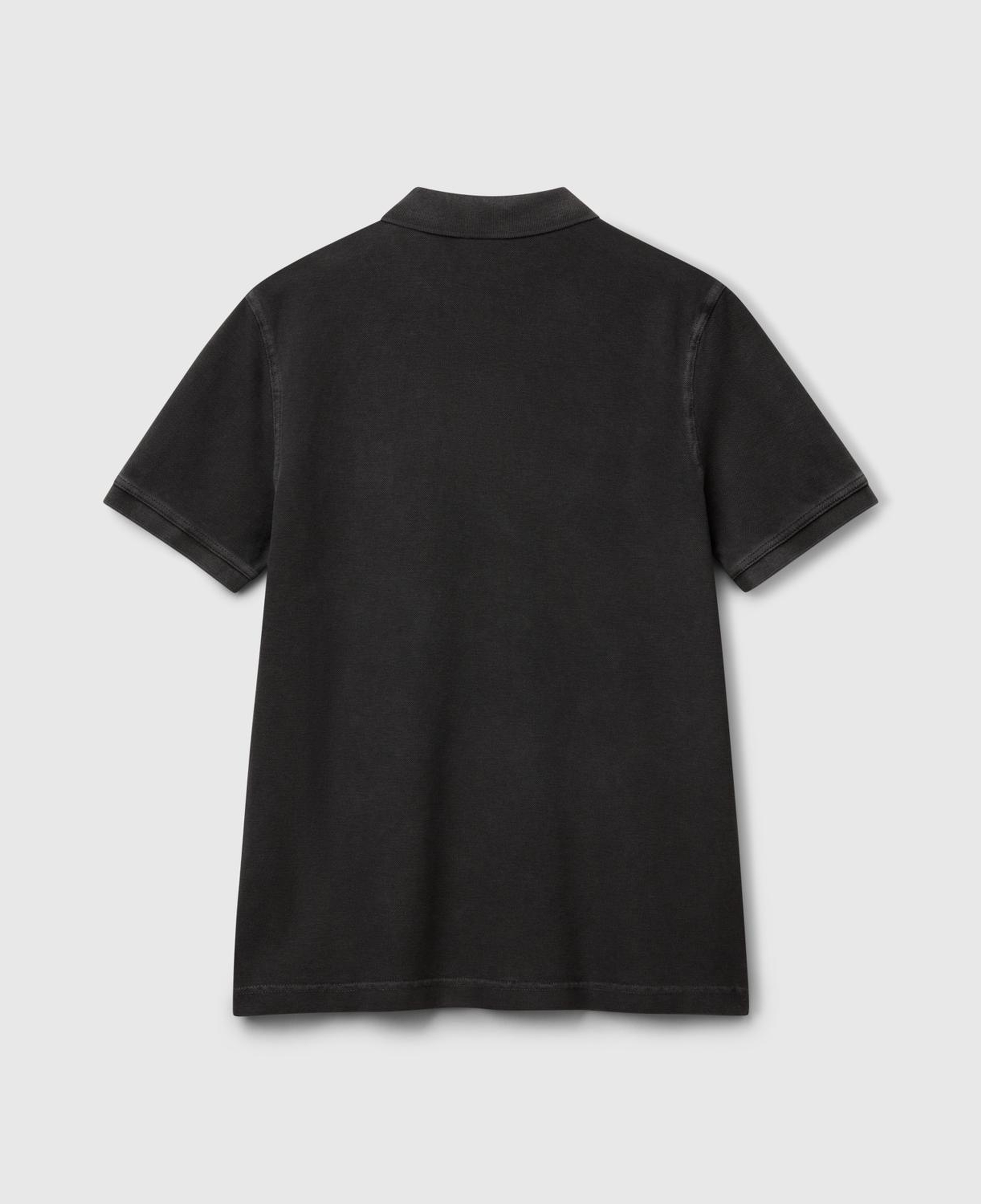 Erkek Siyah %100 Organik Koton Regular Fit Polo T-Shirt