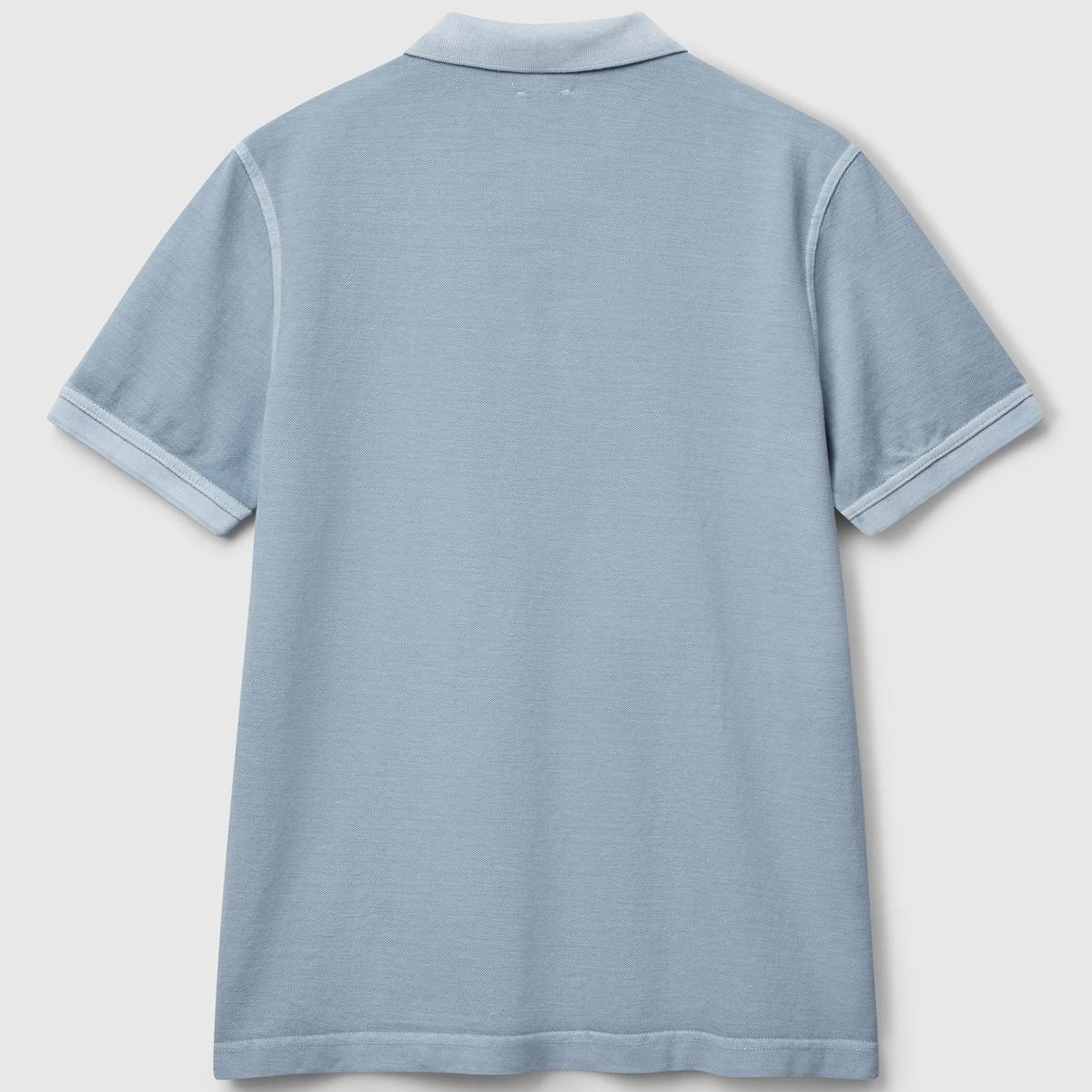 Erkek Açık Mavi %100 Organik Koton Regular Fit Polo T-Shirt