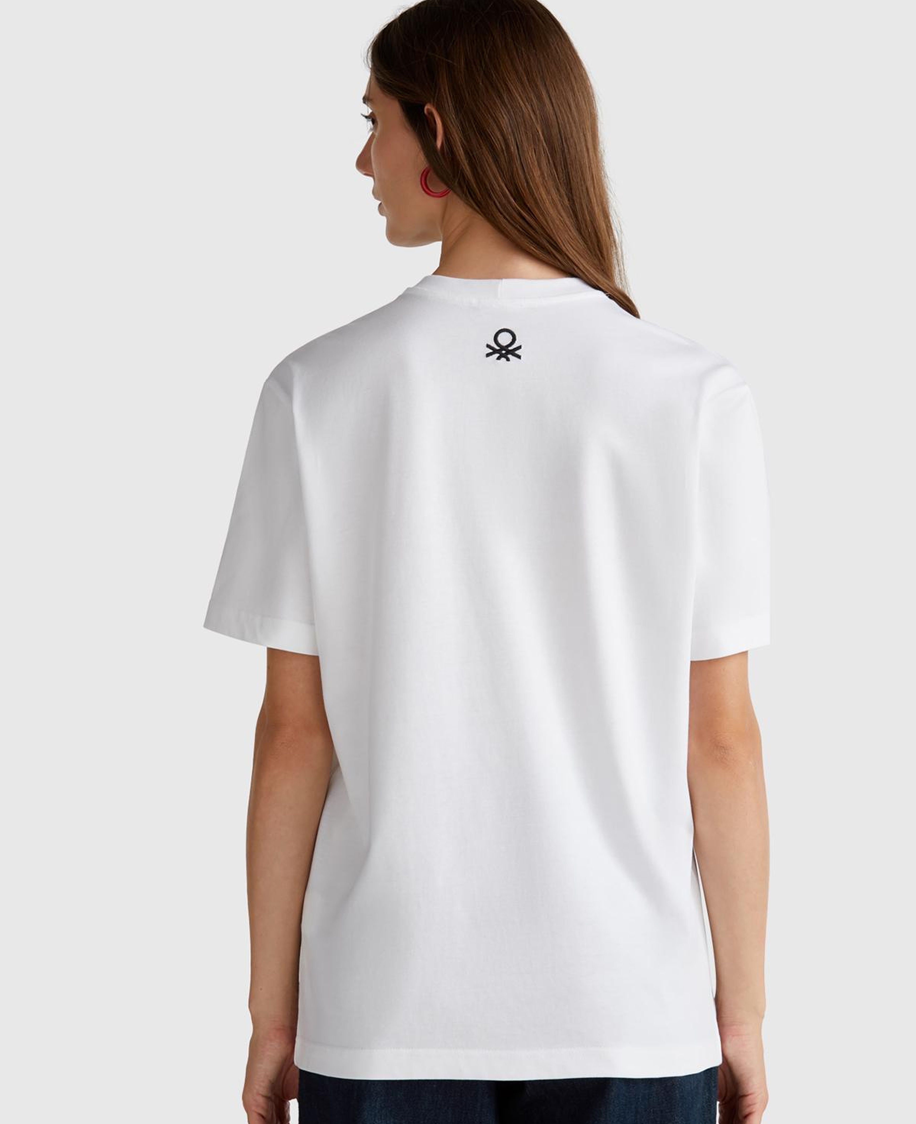 Unisex Beyaz Mix %100 Koton Oliviero Toscani Fotoğraf Baskılı T-Shirt