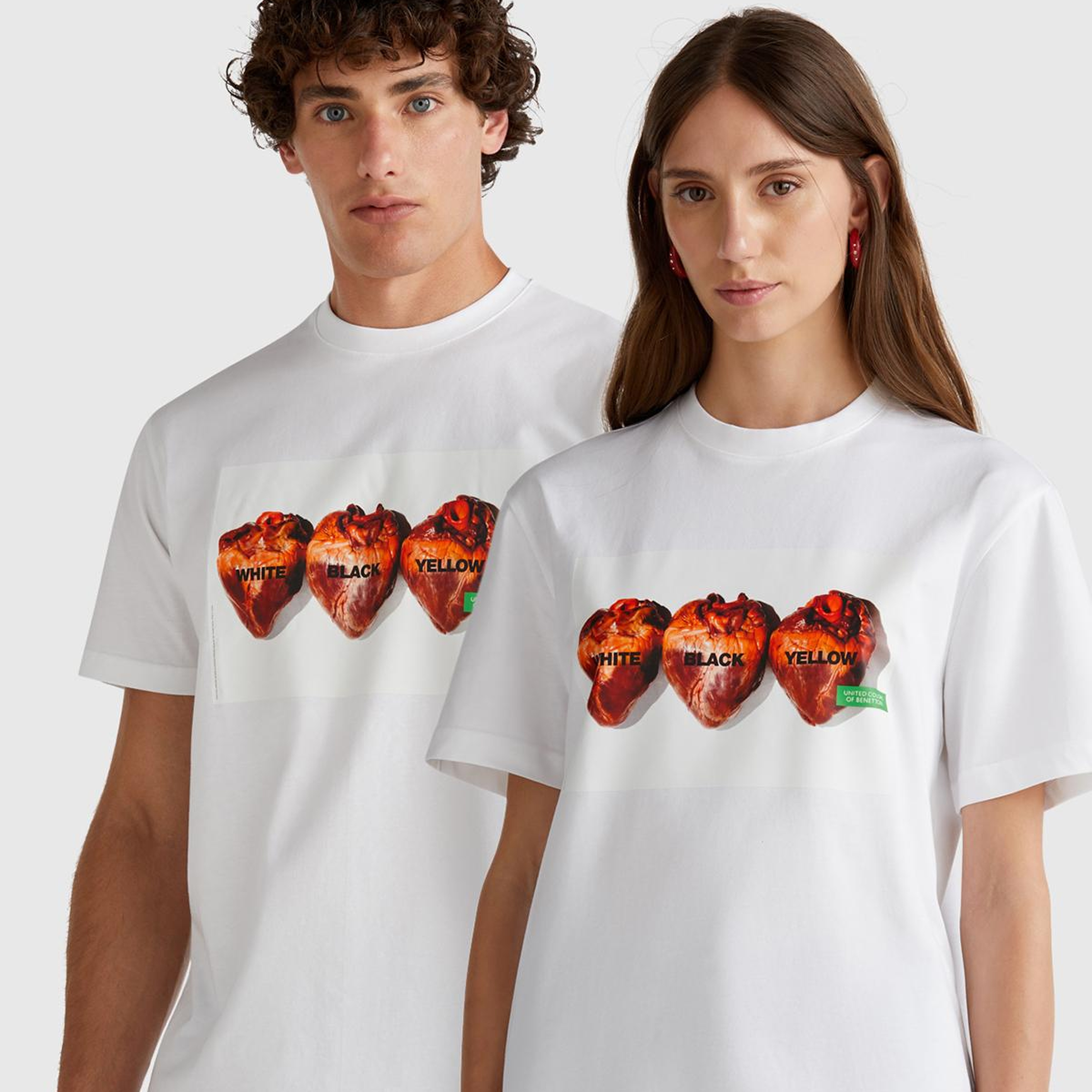 Unisex Beyaz Mix %100 Koton Oliviero Toscani Fotoğraf Baskılı T-Shirt