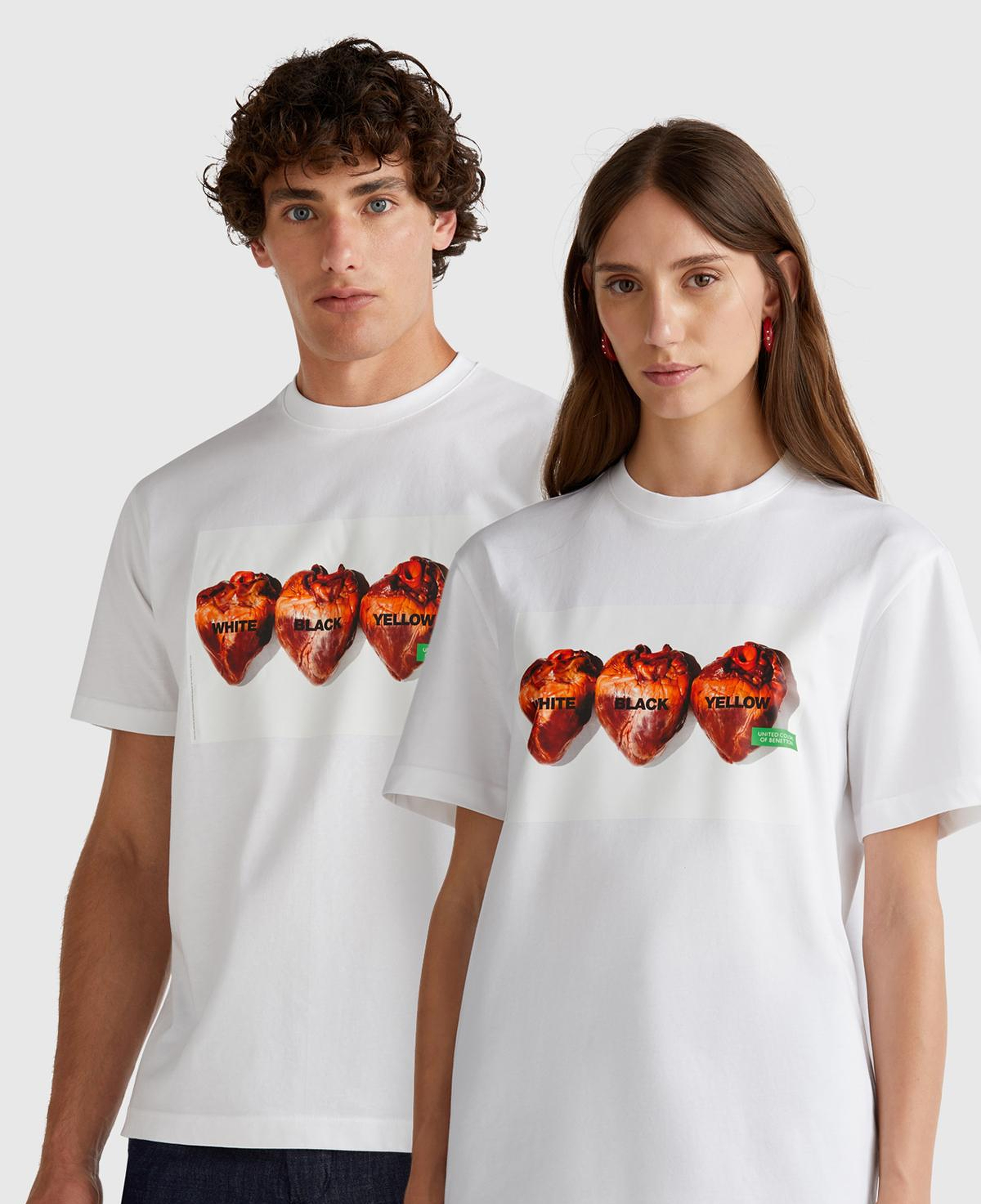 Unisex Beyaz Mix %100 Koton Oliviero Toscani Fotoğraf Baskılı T-Shirt