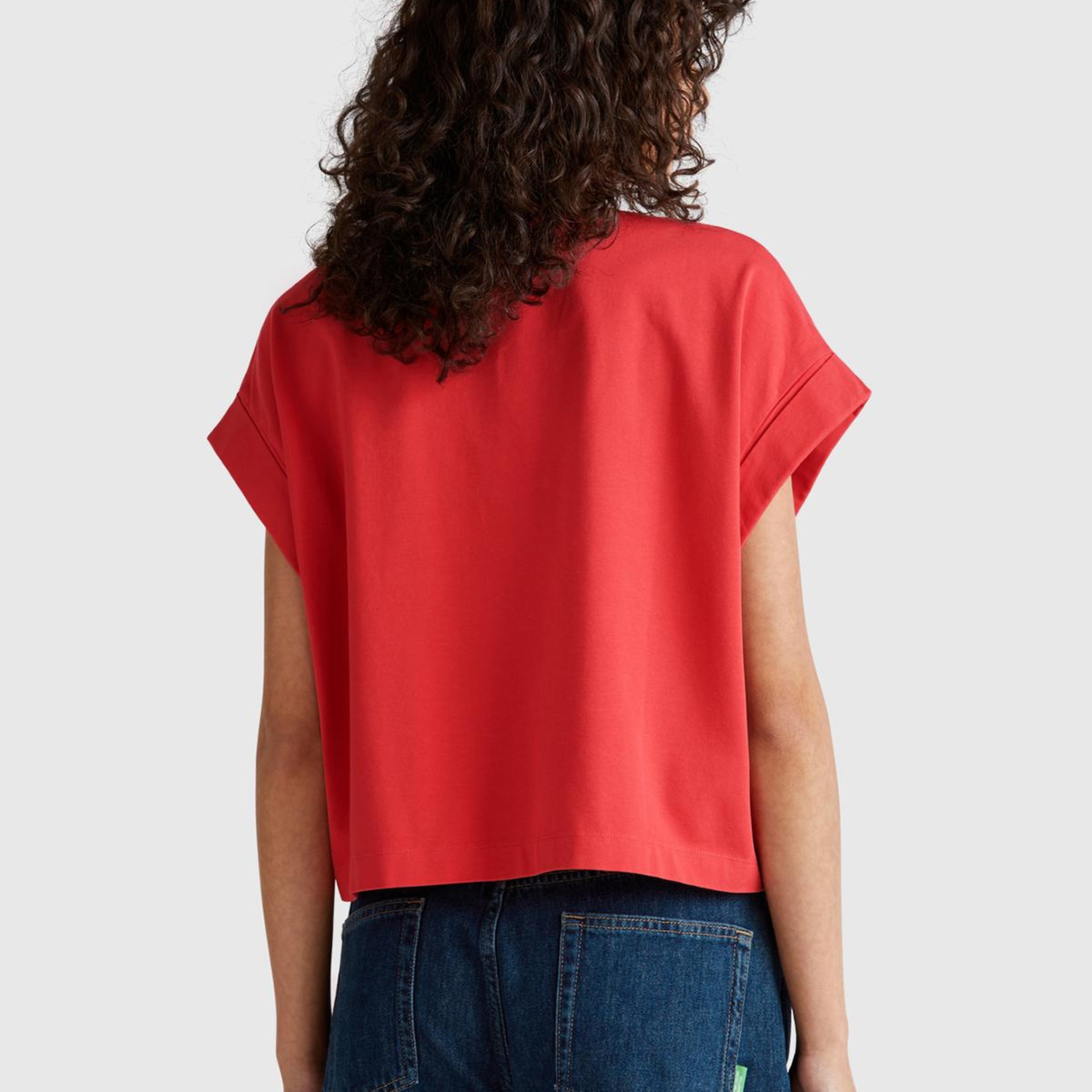 Kadın Mercan Dantel Detaylı Kısa Kol Esnek T-Shirt