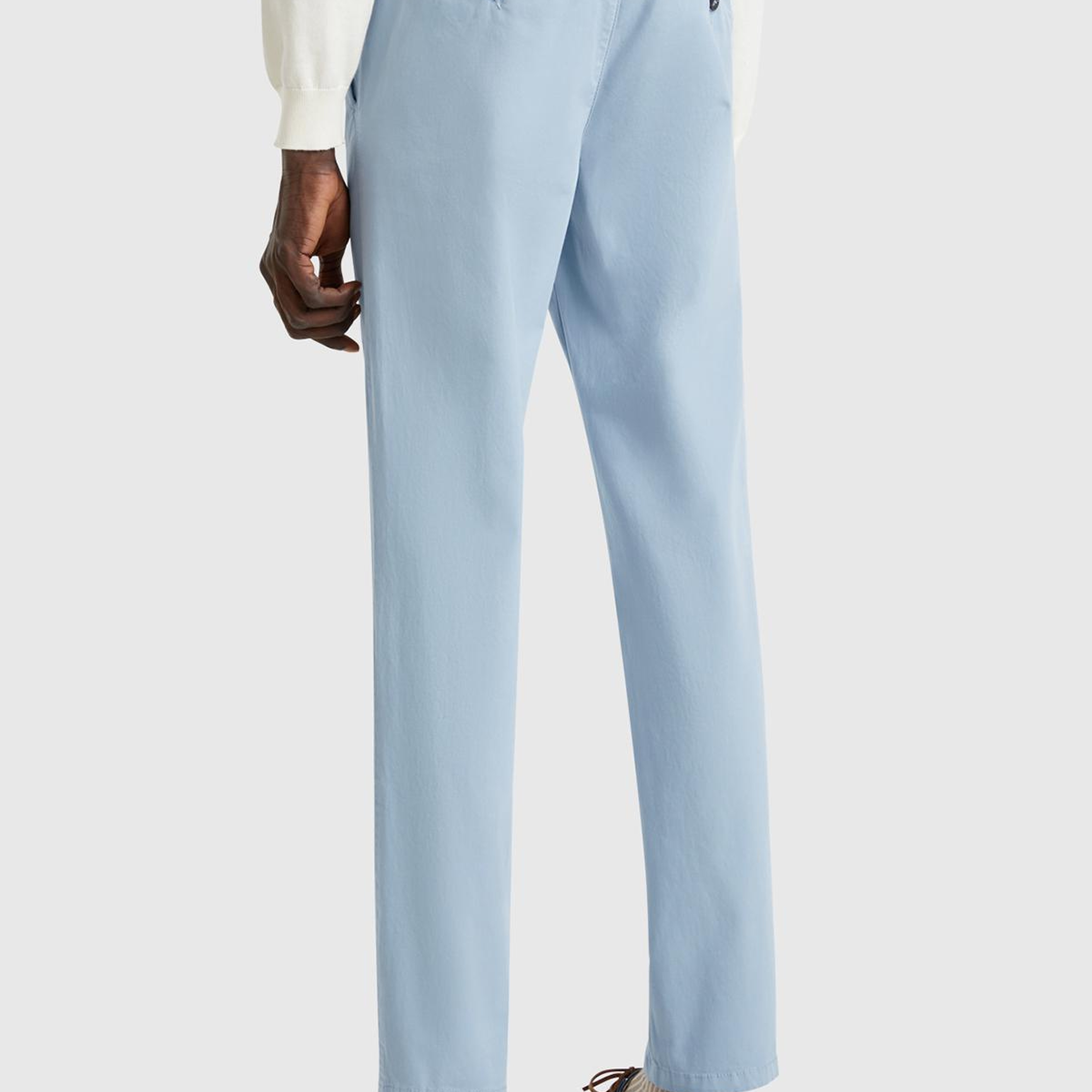 Erkek Açık Mavi Slim Fit Chino Pantolon