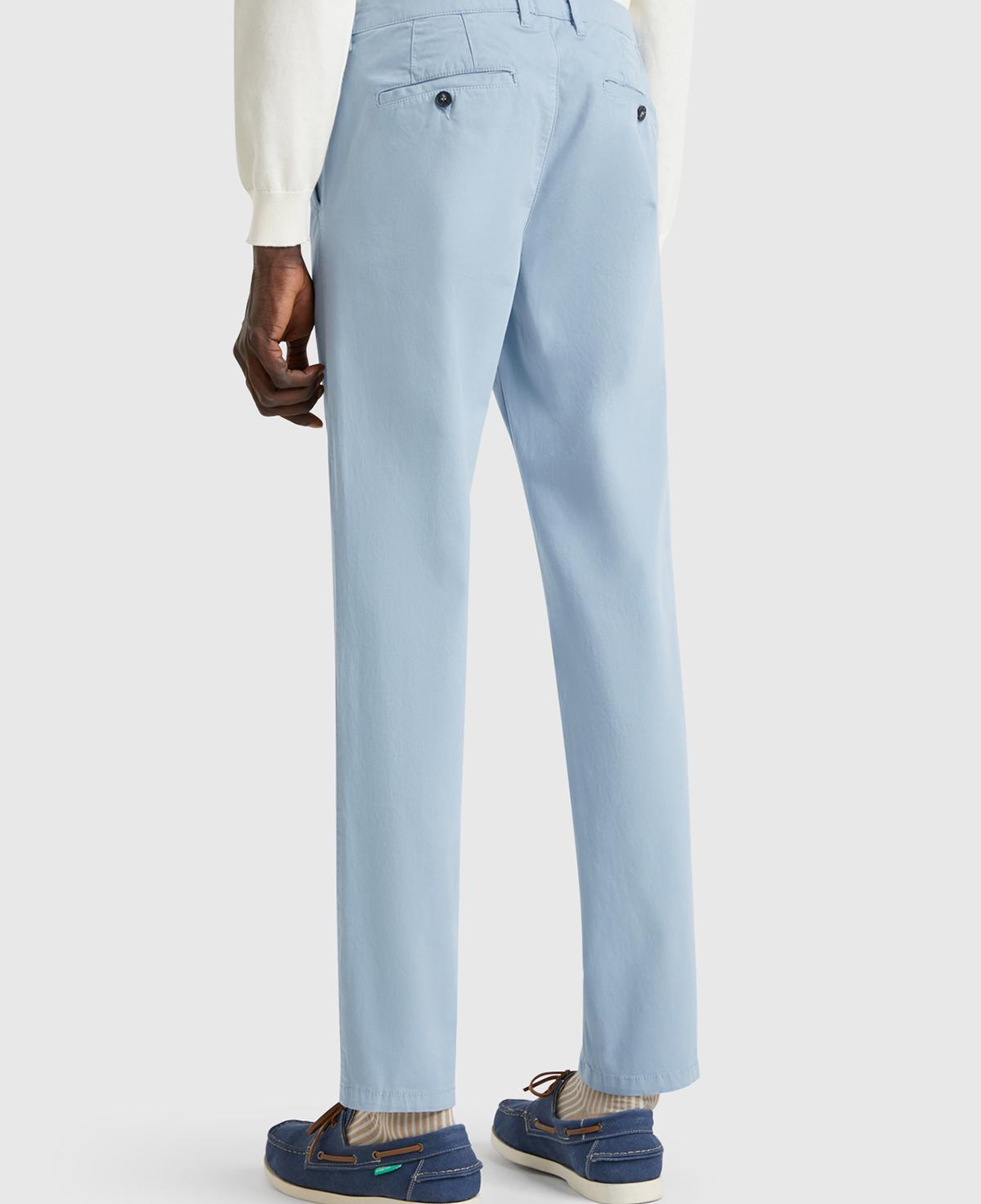 Erkek Açık Mavi Slim Fit Chino Pantolon