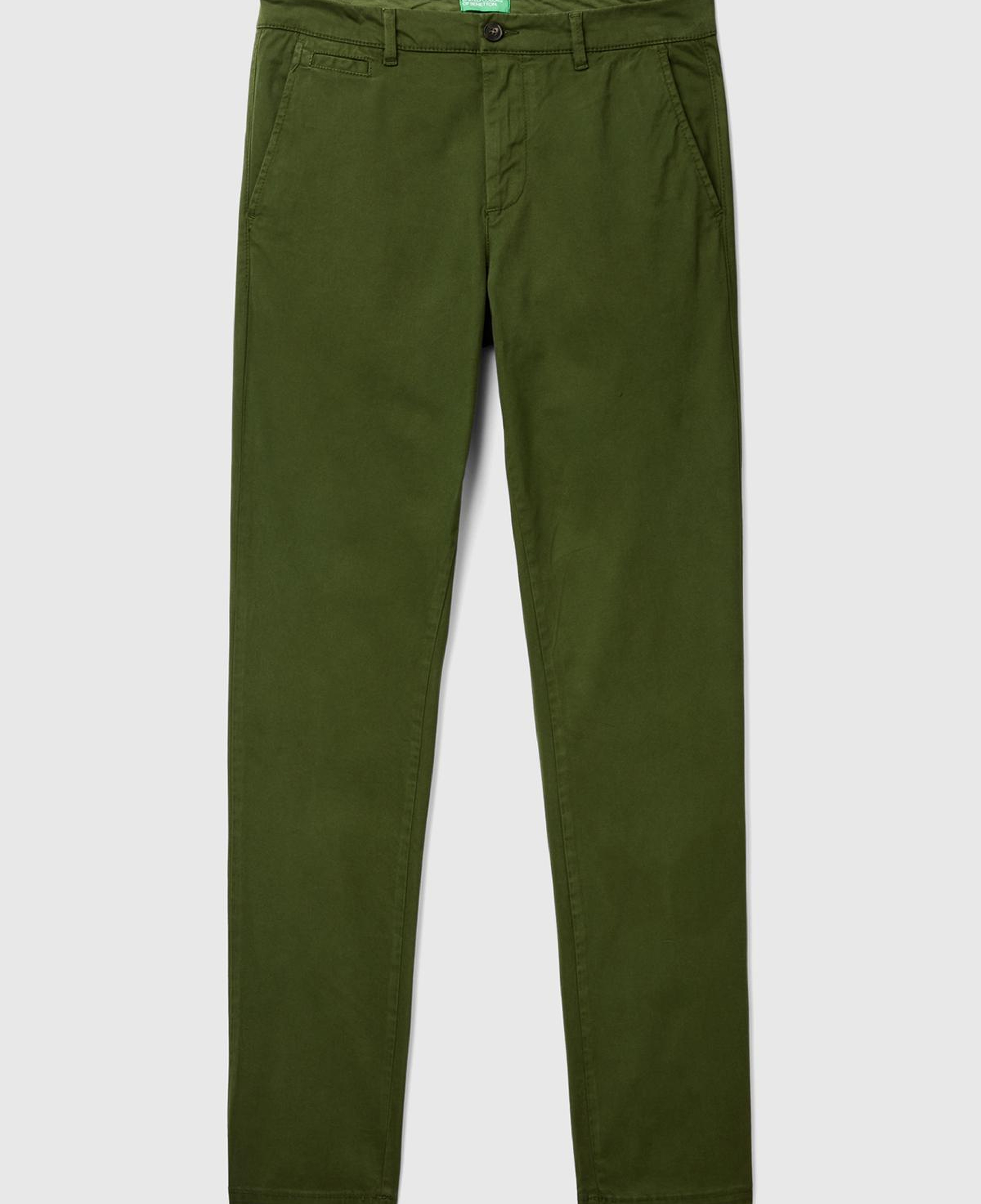 Erkek Haki Slim Fit Chino Pantolon