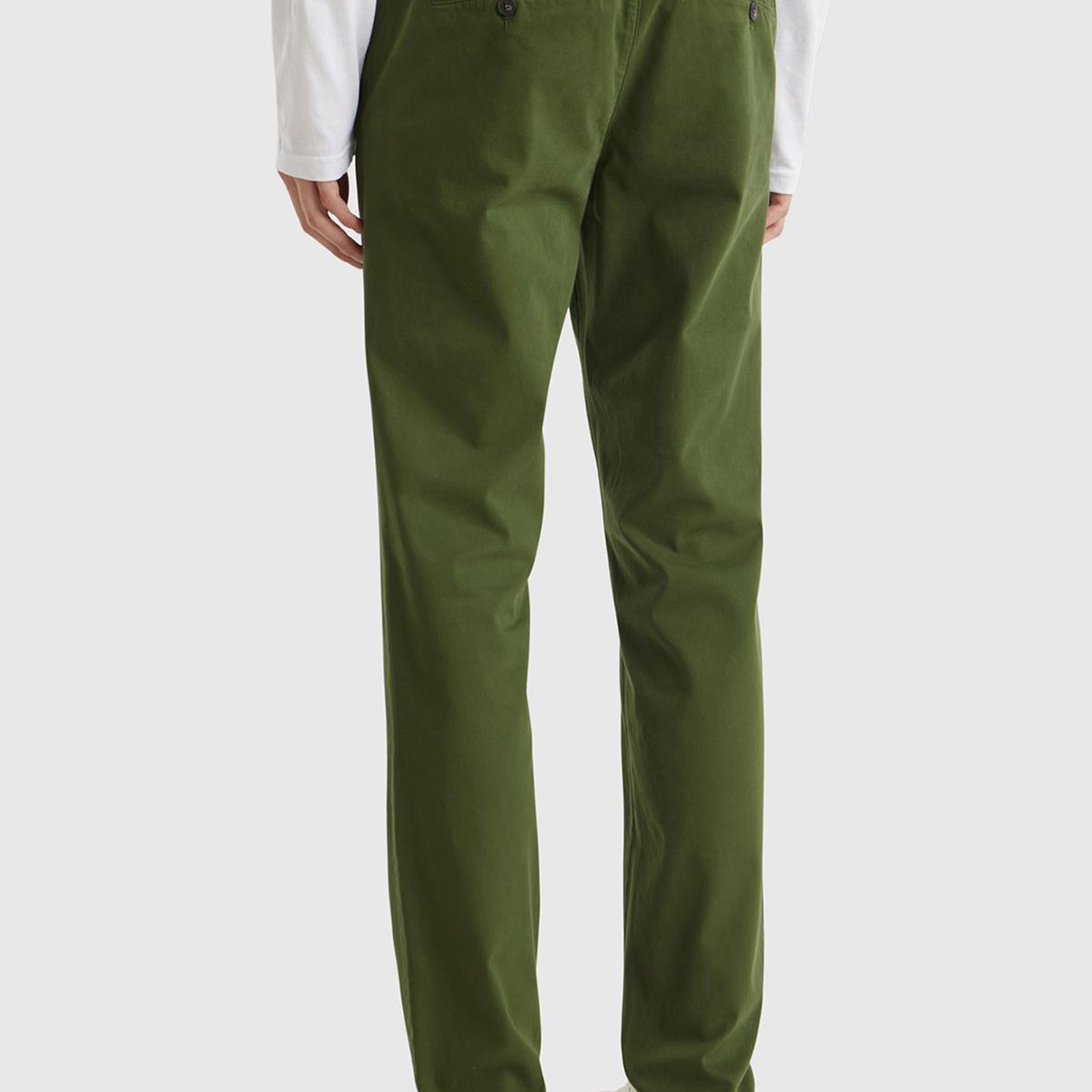 Erkek Haki Slim Fit Chino Pantolon