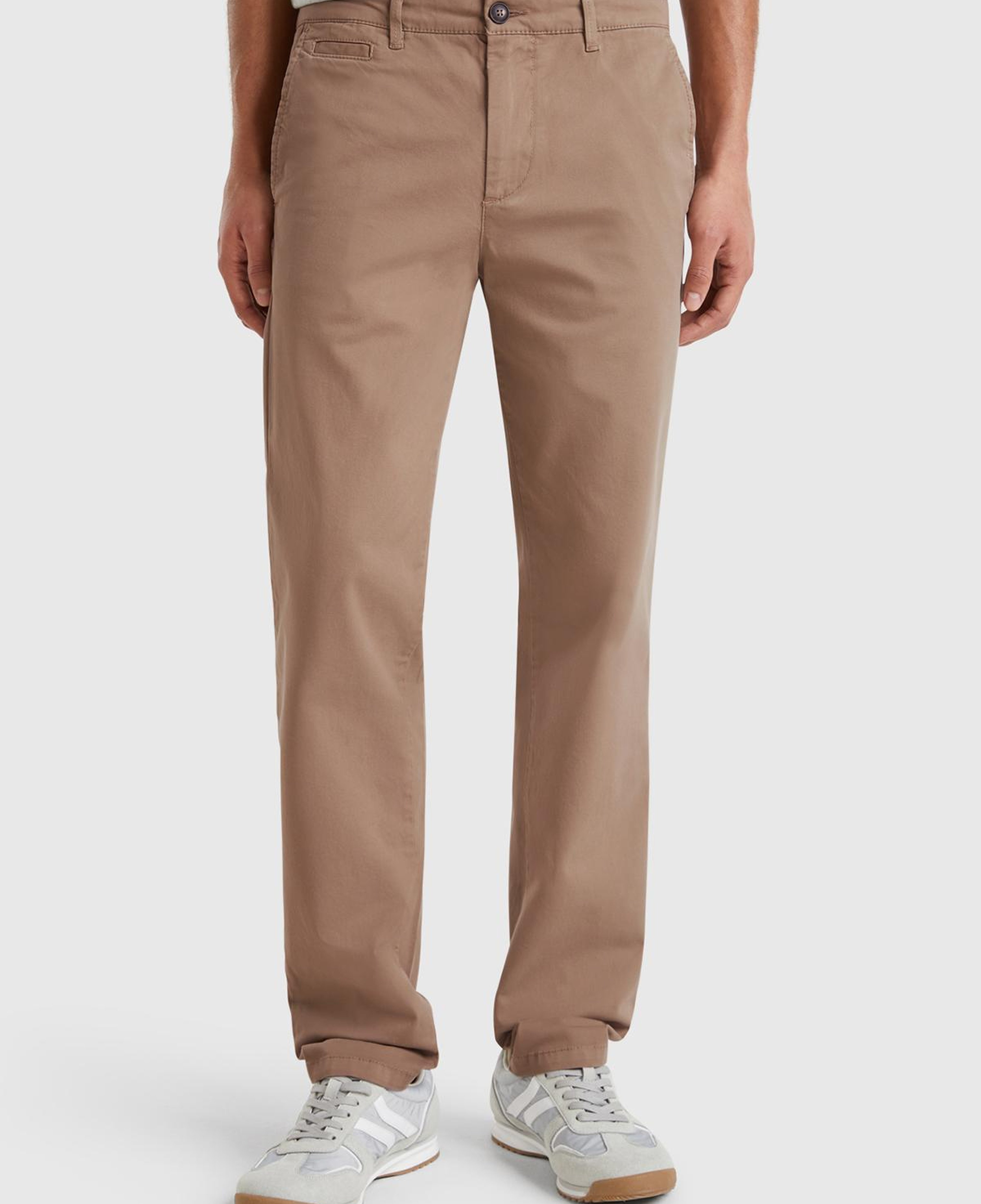 Erkek Kahverengi Slim Fit Chino Pantolon