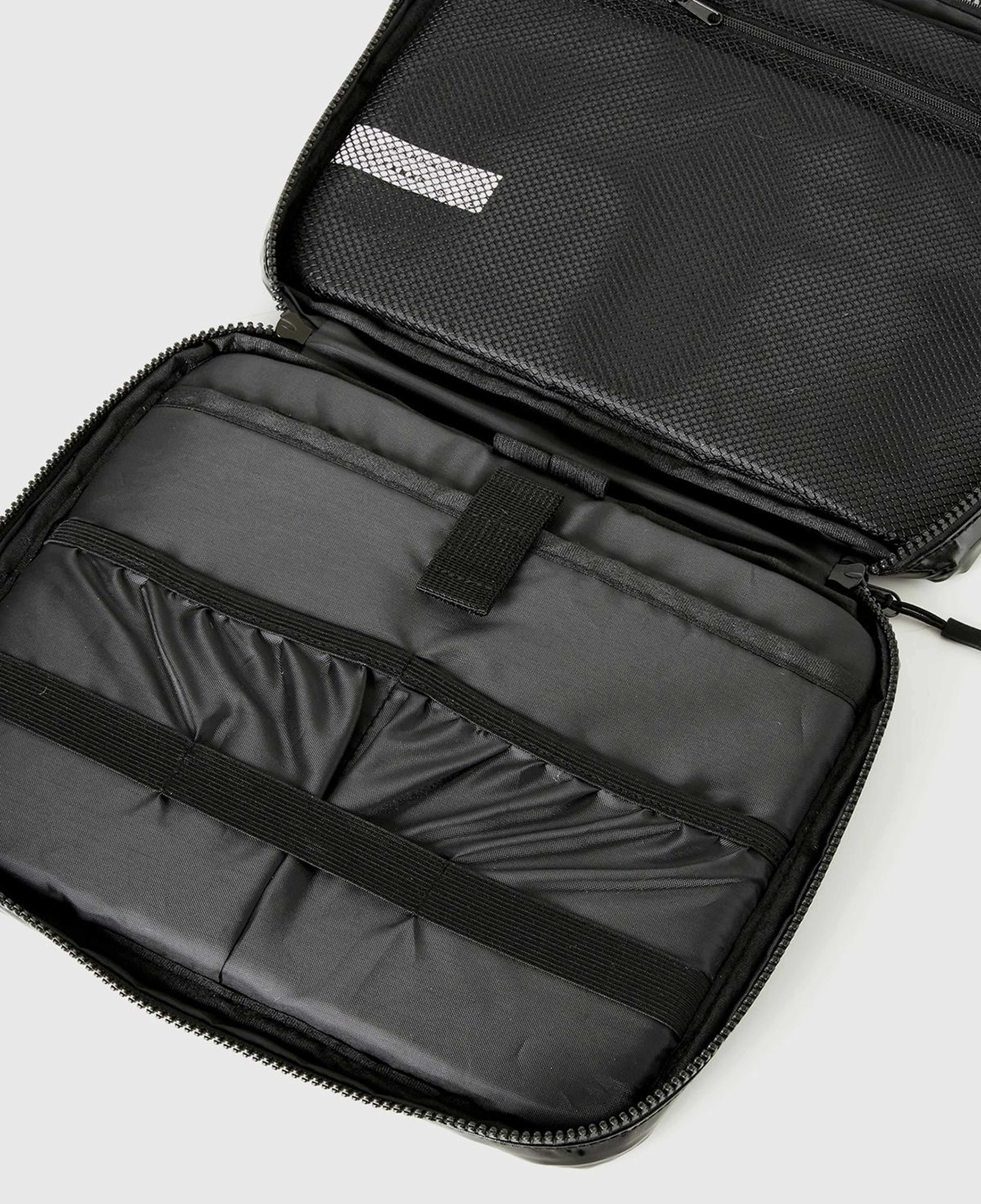 Unisex Siyah Dolgulu Parlak Organizer Çanta