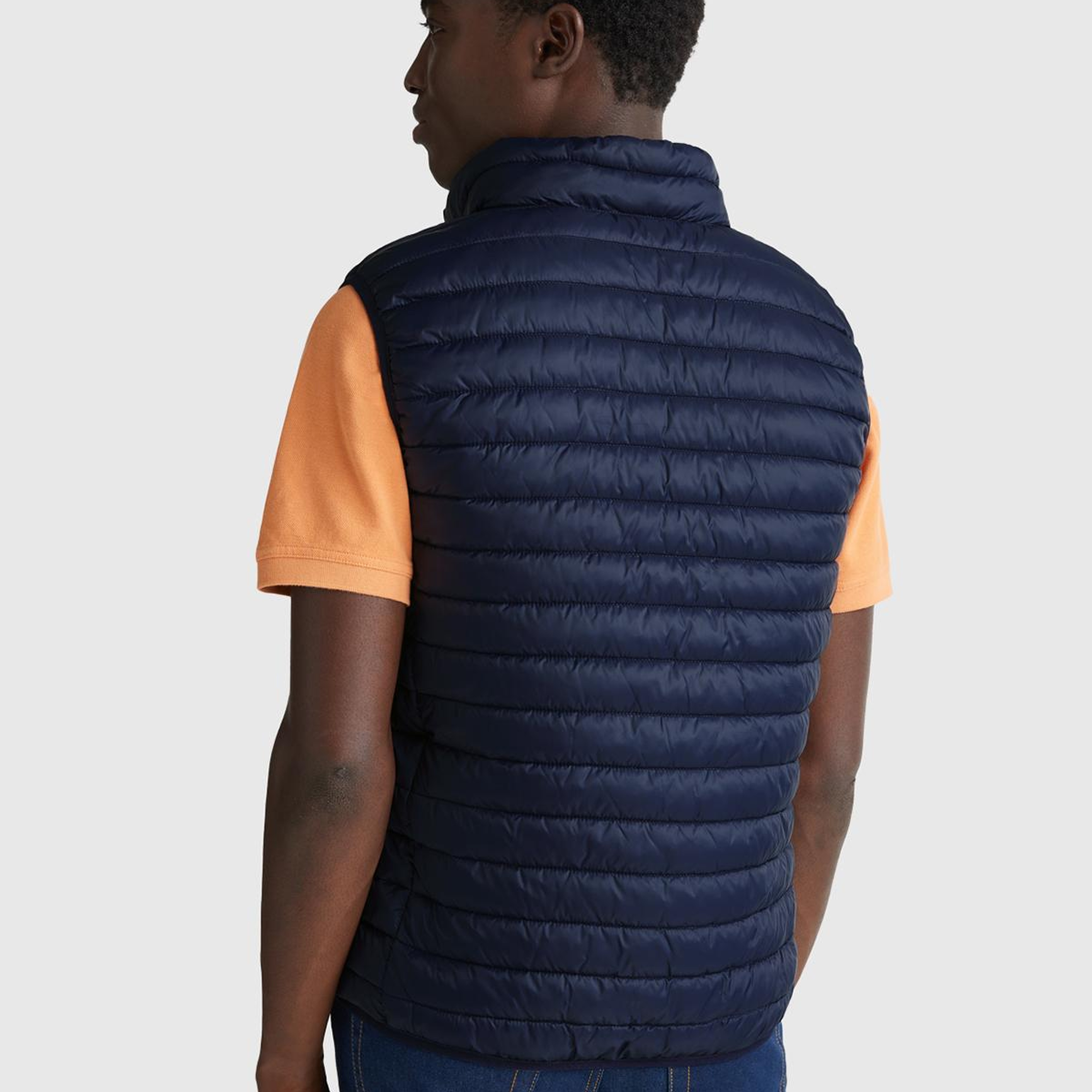 Erkek Lacivert Polyester Dolgulu Regular Fit Yelek