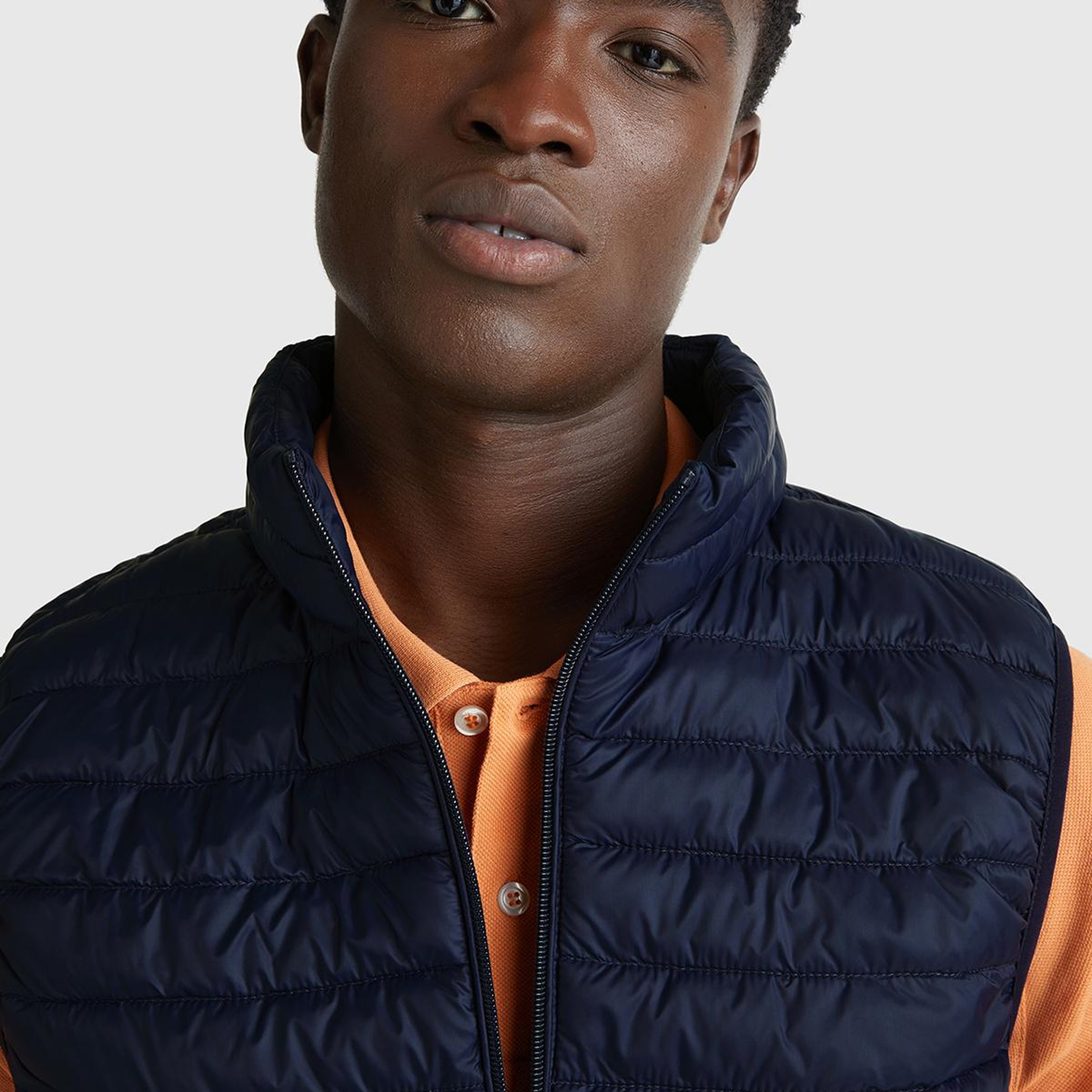 Erkek Lacivert Polyester Dolgulu Regular Fit Yelek