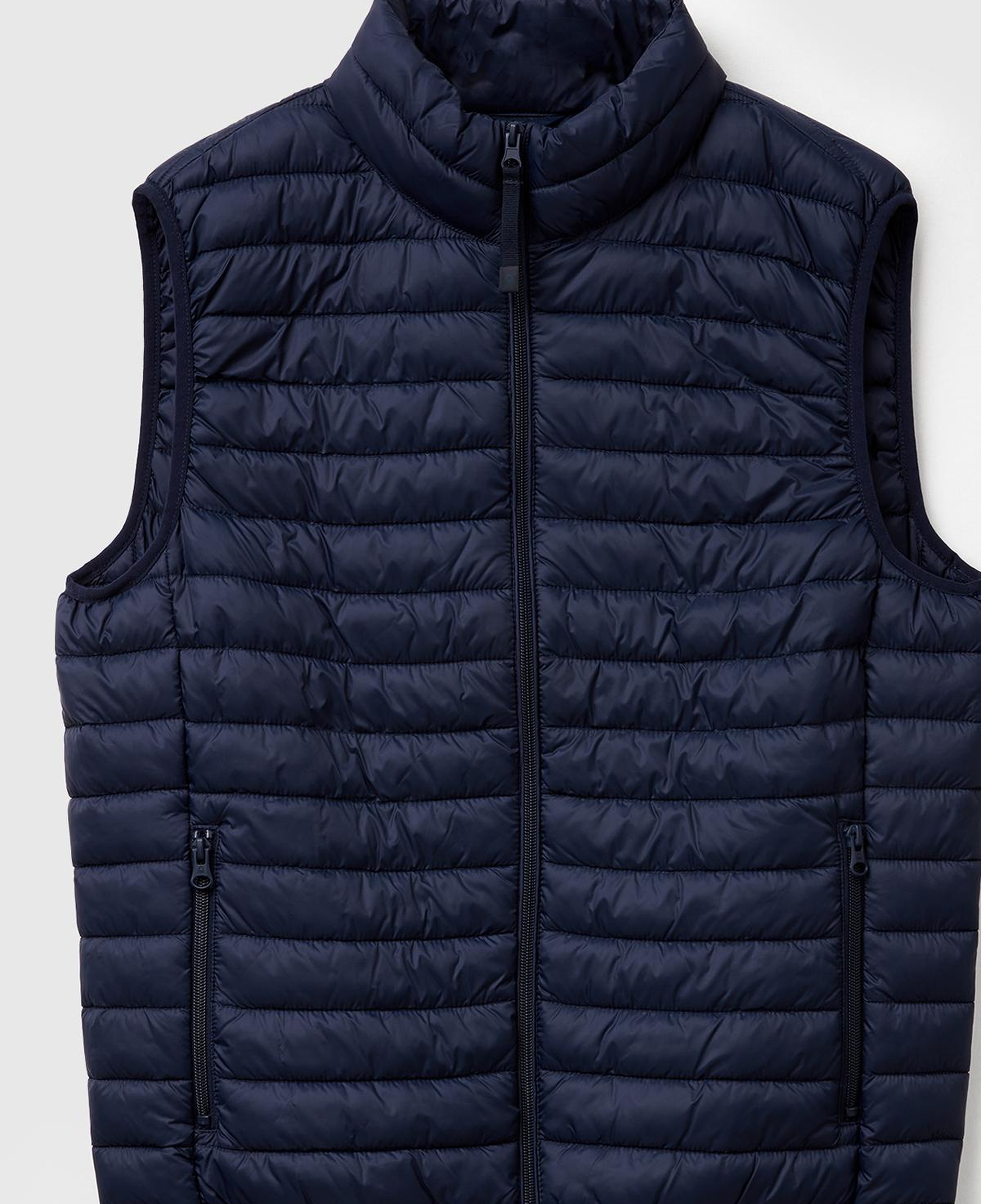 Erkek Lacivert Polyester Dolgulu Regular Fit Yelek