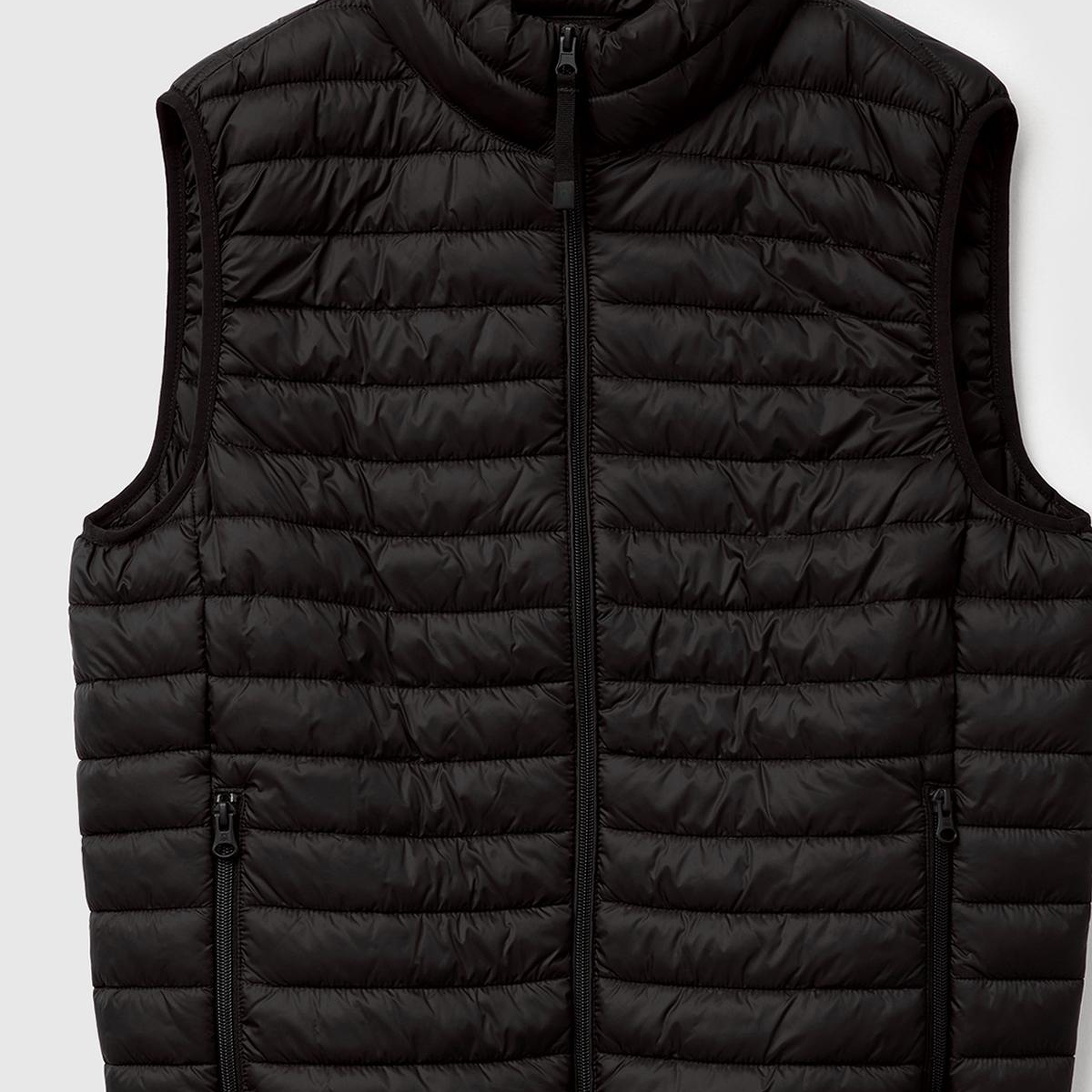 Erkek Siyah Polyester Dolgulu Regular Fit Yelek