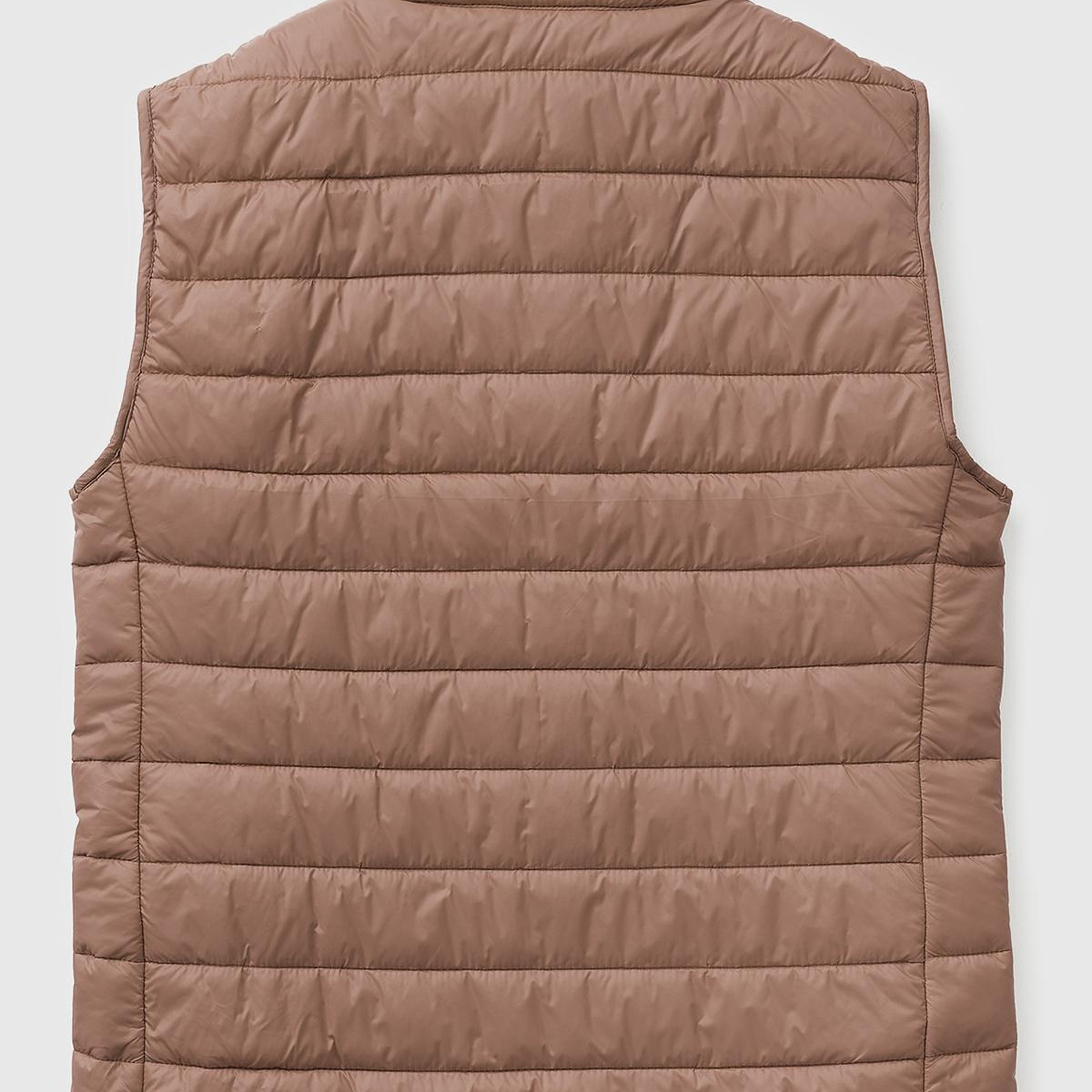 Kadın Vizon Polyester Dolgulu Fermuarlı Slim Fit Pufa Yelek