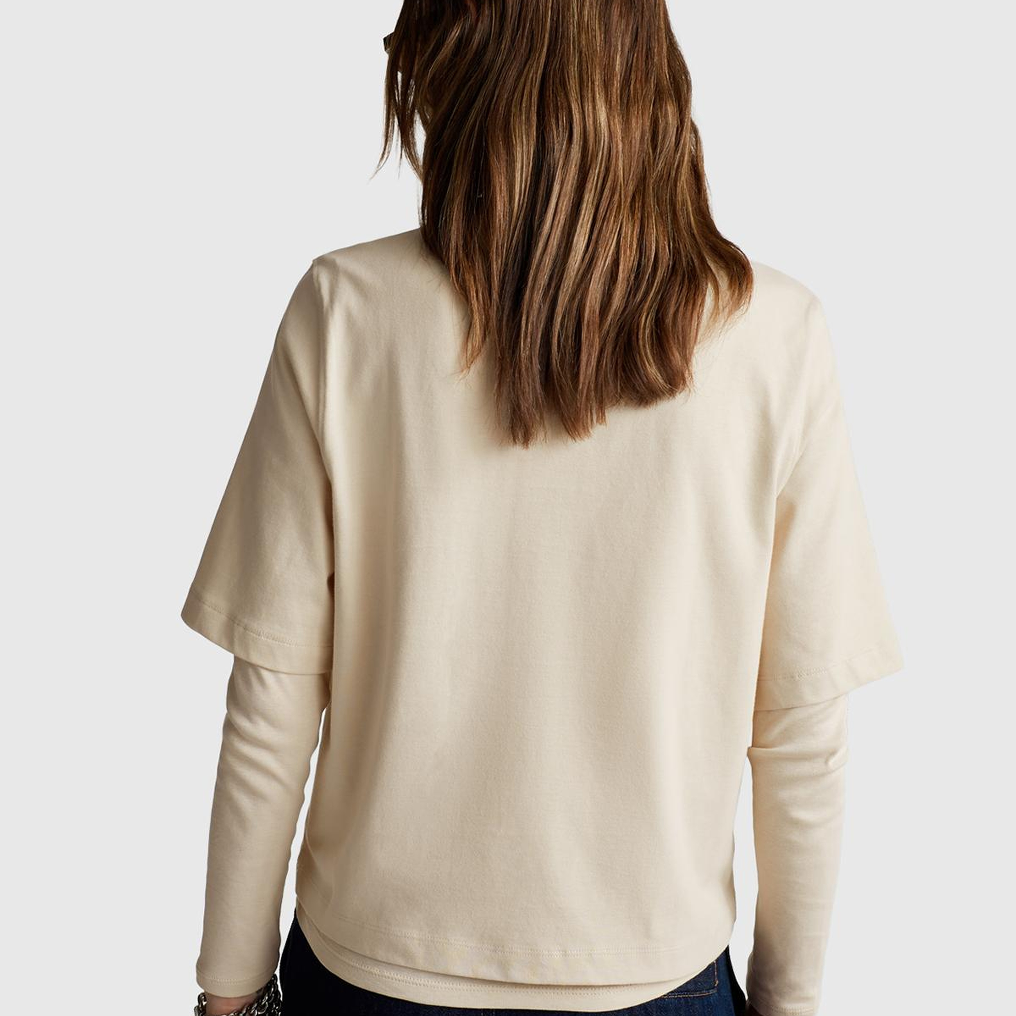 Kadın Taş %100 Koton Boxy Fit T-Shirt