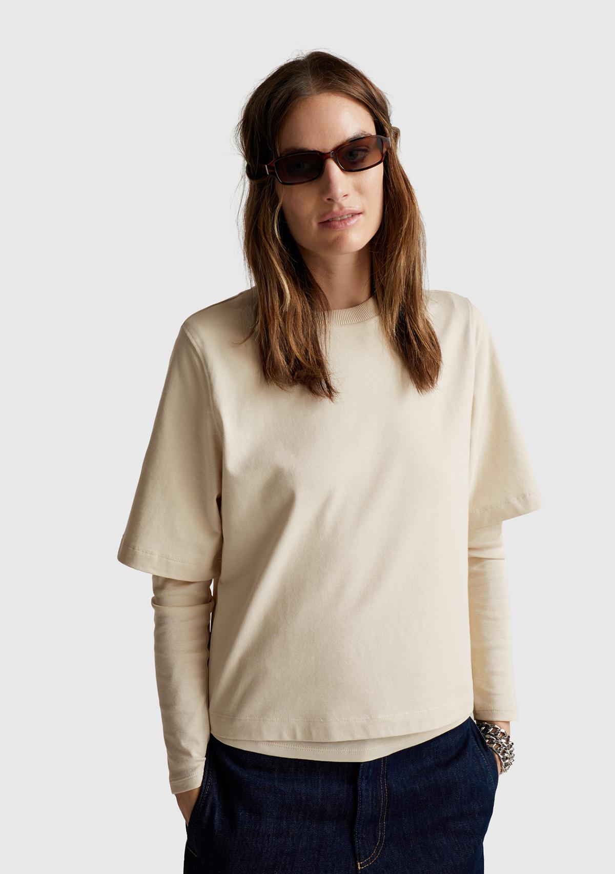Kadın Taş %100 Koton Boxy Fit T-Shirt