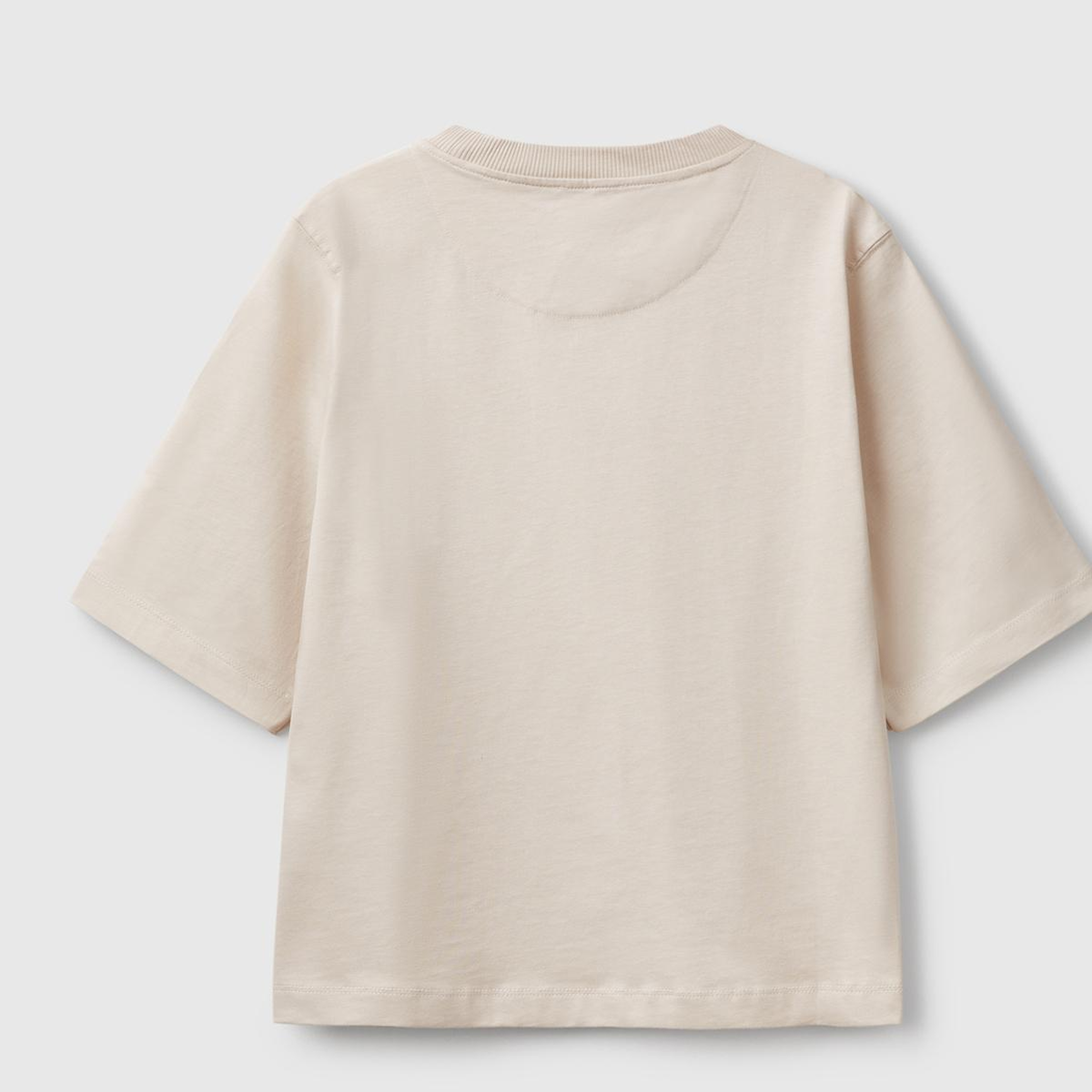 Kadın Taş %100 Koton Boxy Fit T-Shirt