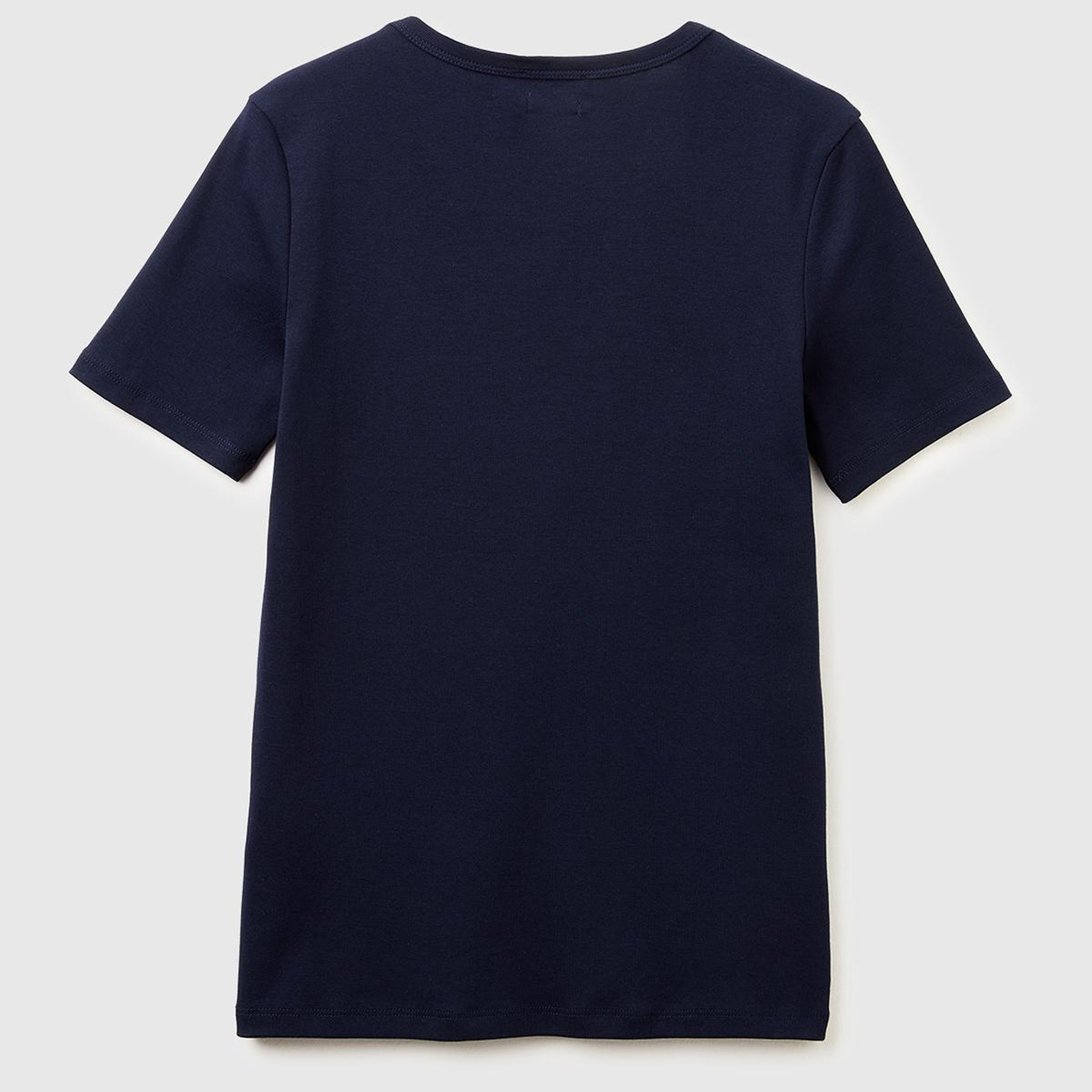 Kadın Lacivert %100 Pamuk Logo Baskılı Bisiklet Yaka T-Shirt