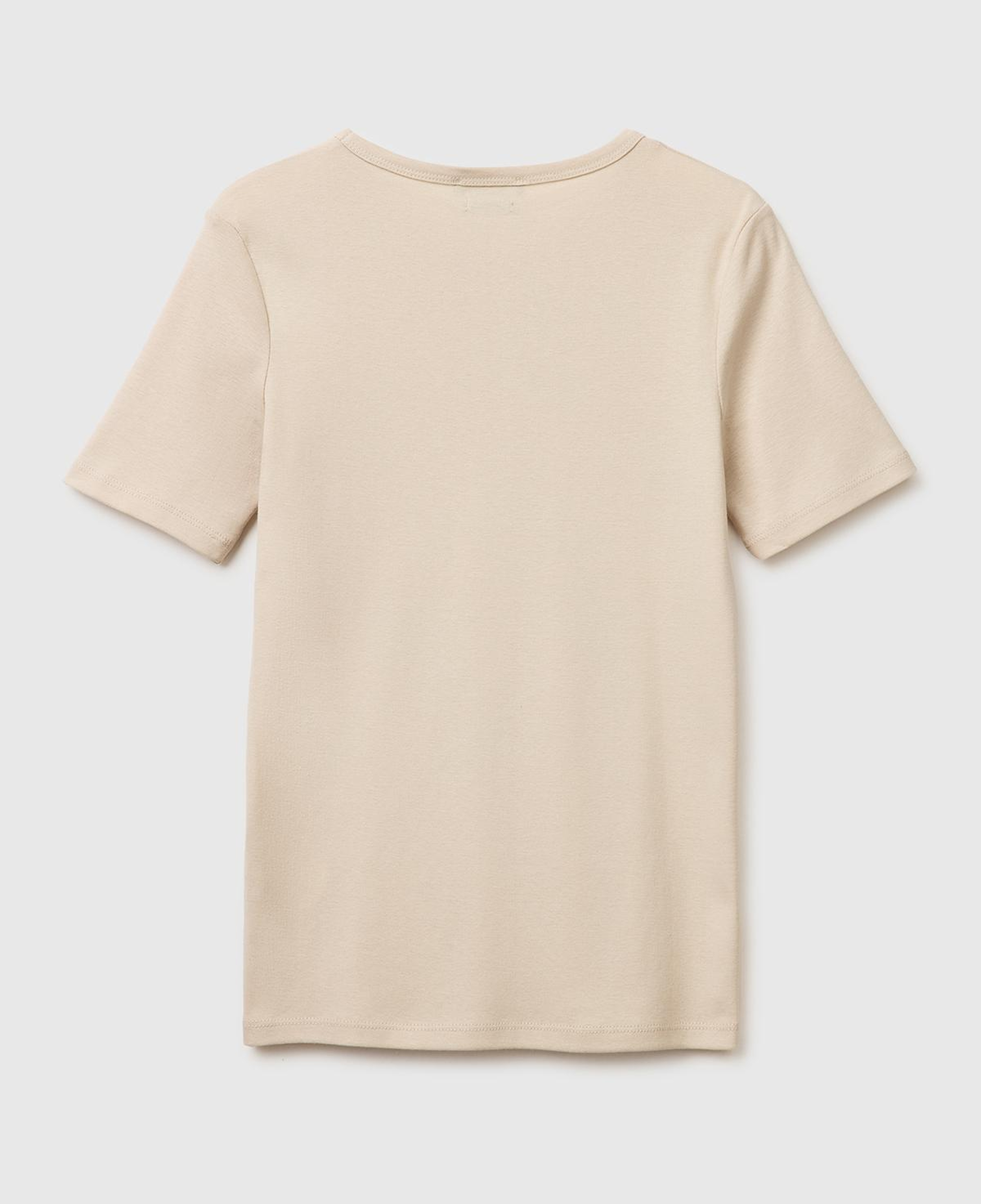 Kadın Taş %100 Pamuk Logo Baskılı Bisiklet Yaka T-Shirt
