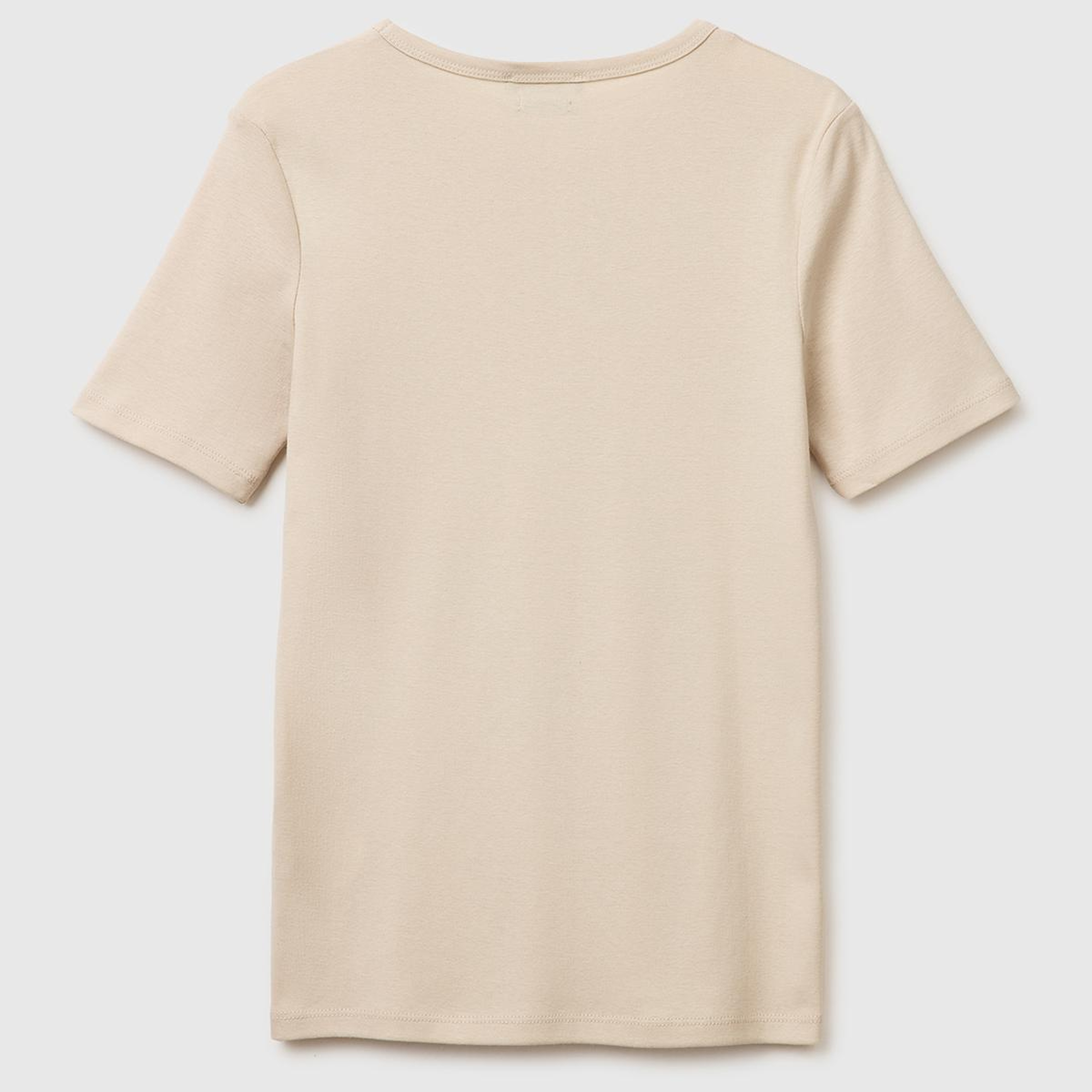 Kadın Taş %100 Pamuk Logo Baskılı Bisiklet Yaka T-Shirt
