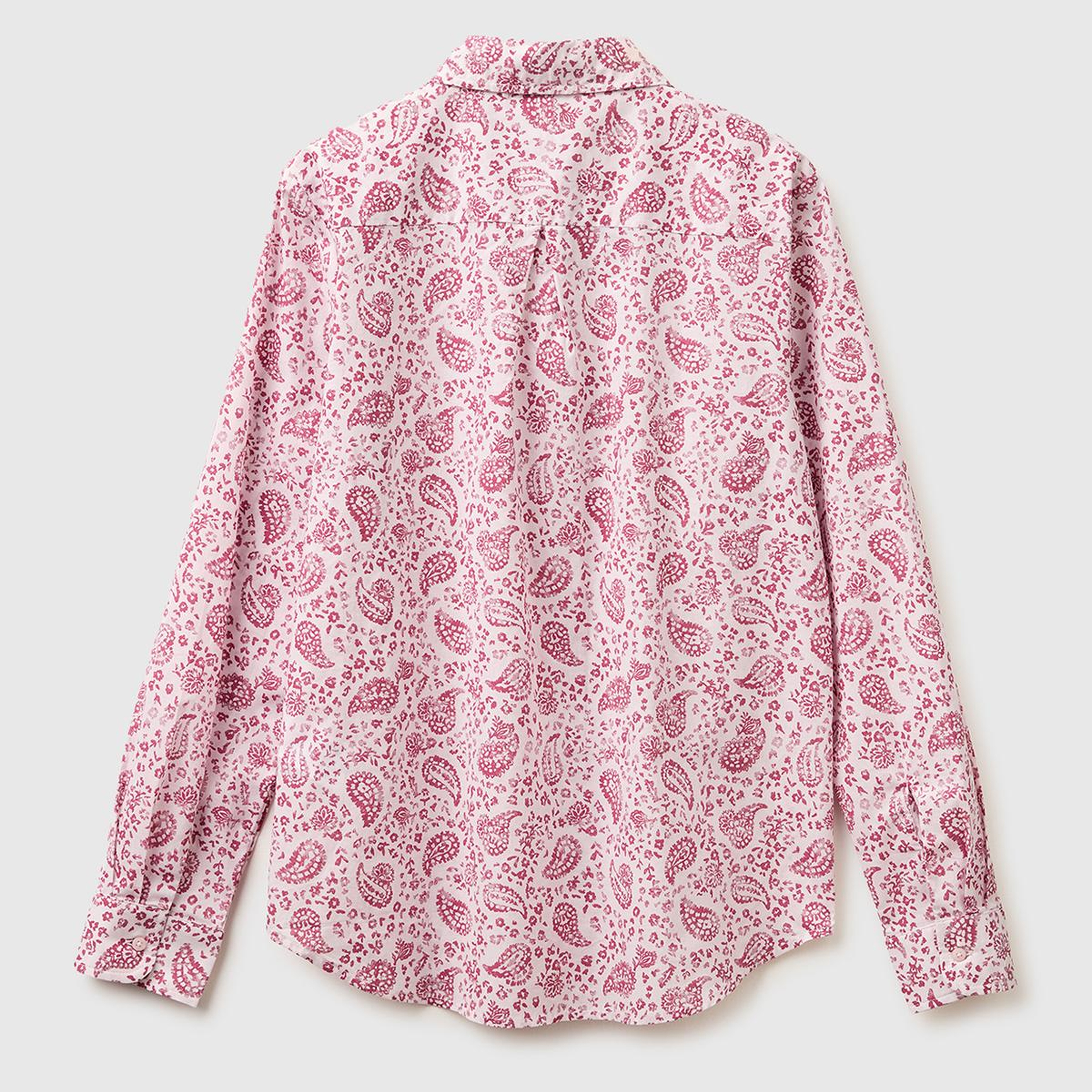 Kadın Pembe %100 Pamuk Desenli Regular Fit Gömlek