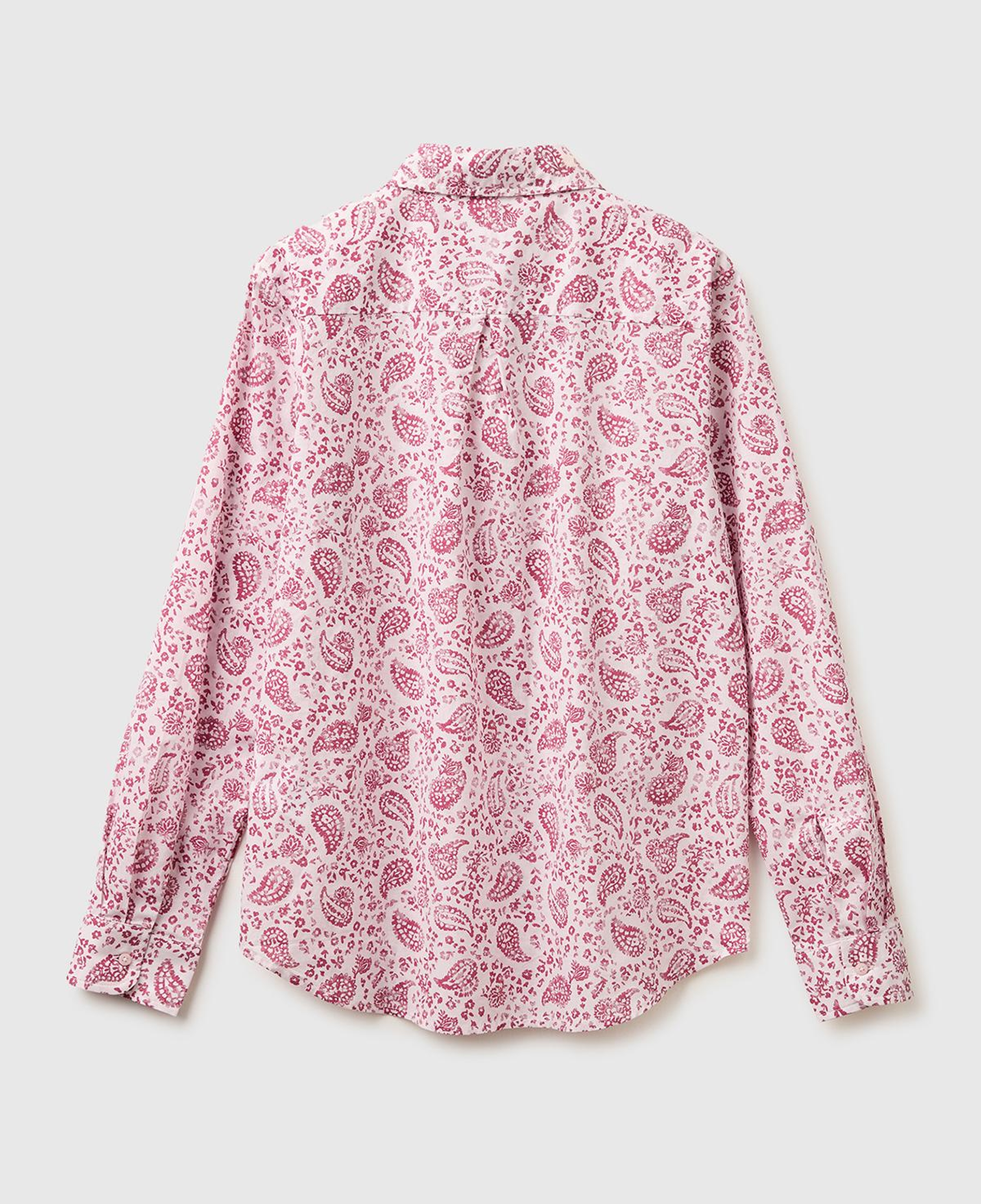 Kadın Pembe %100 Pamuk Desenli Regular Fit Gömlek