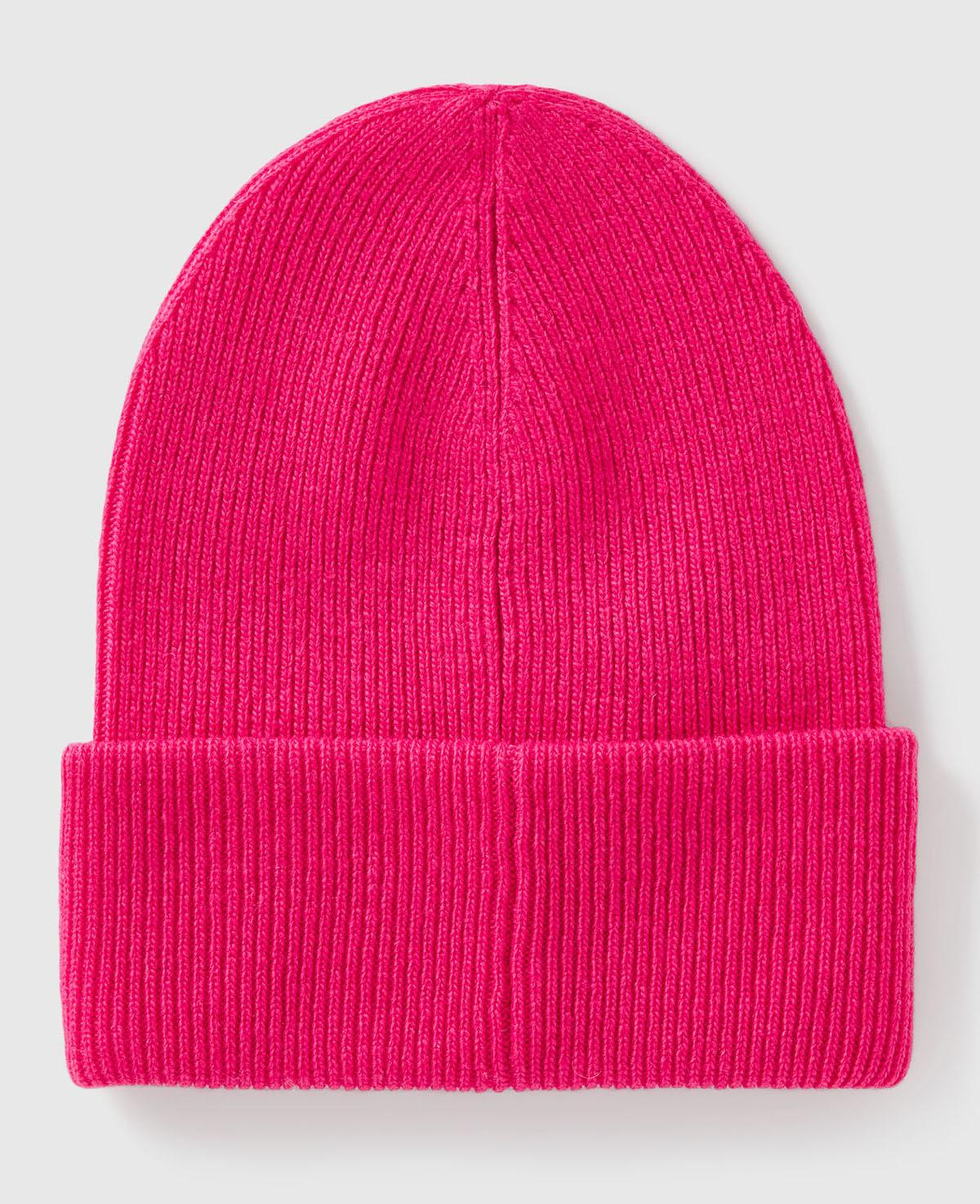 Erkek Çocuk Pembe Yün ve Viskoz Karışımlı Logo Nakışlı Bere