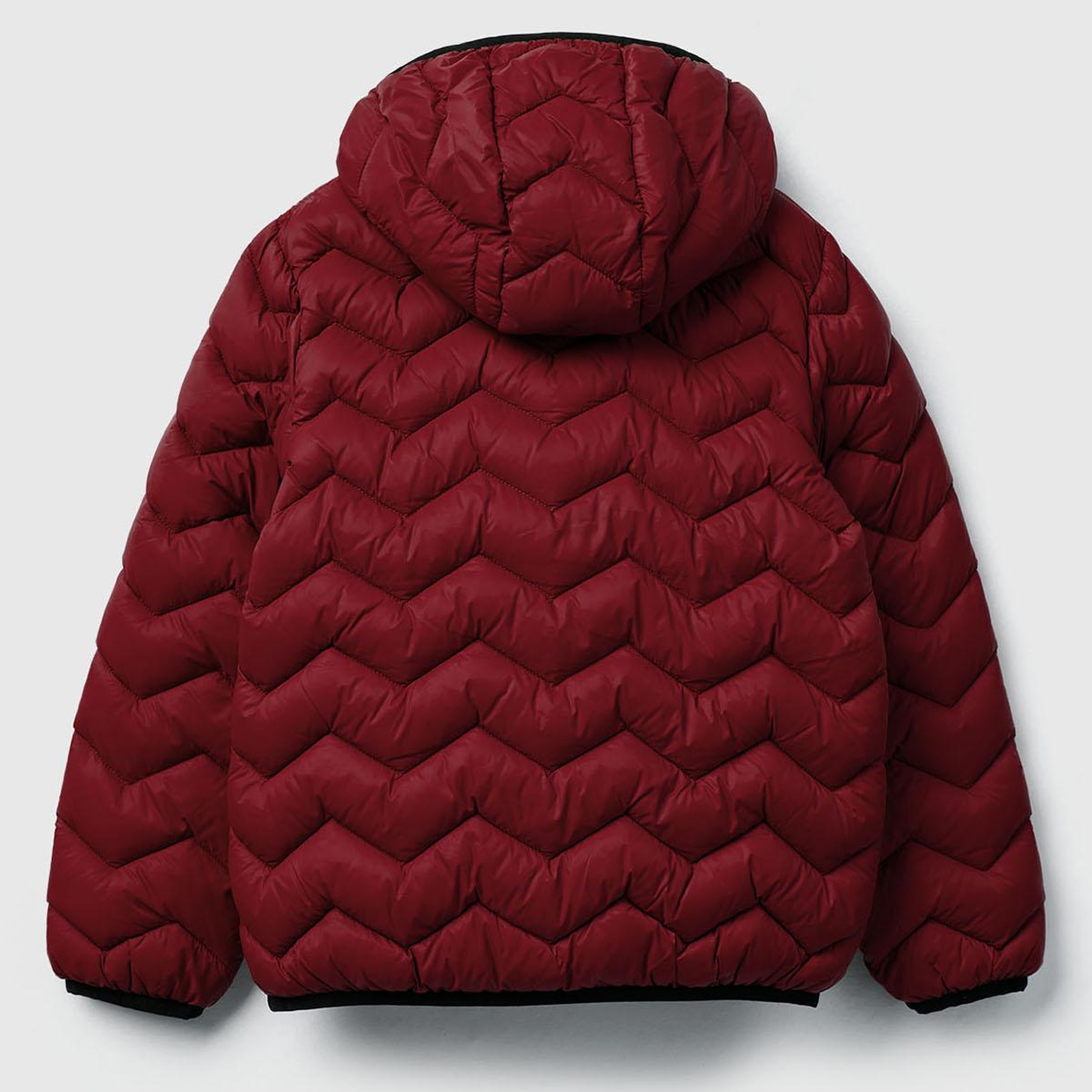 Erkek Çocuk Bordo Logo İşlemeli Mevsimlik İnce Pufa Mont