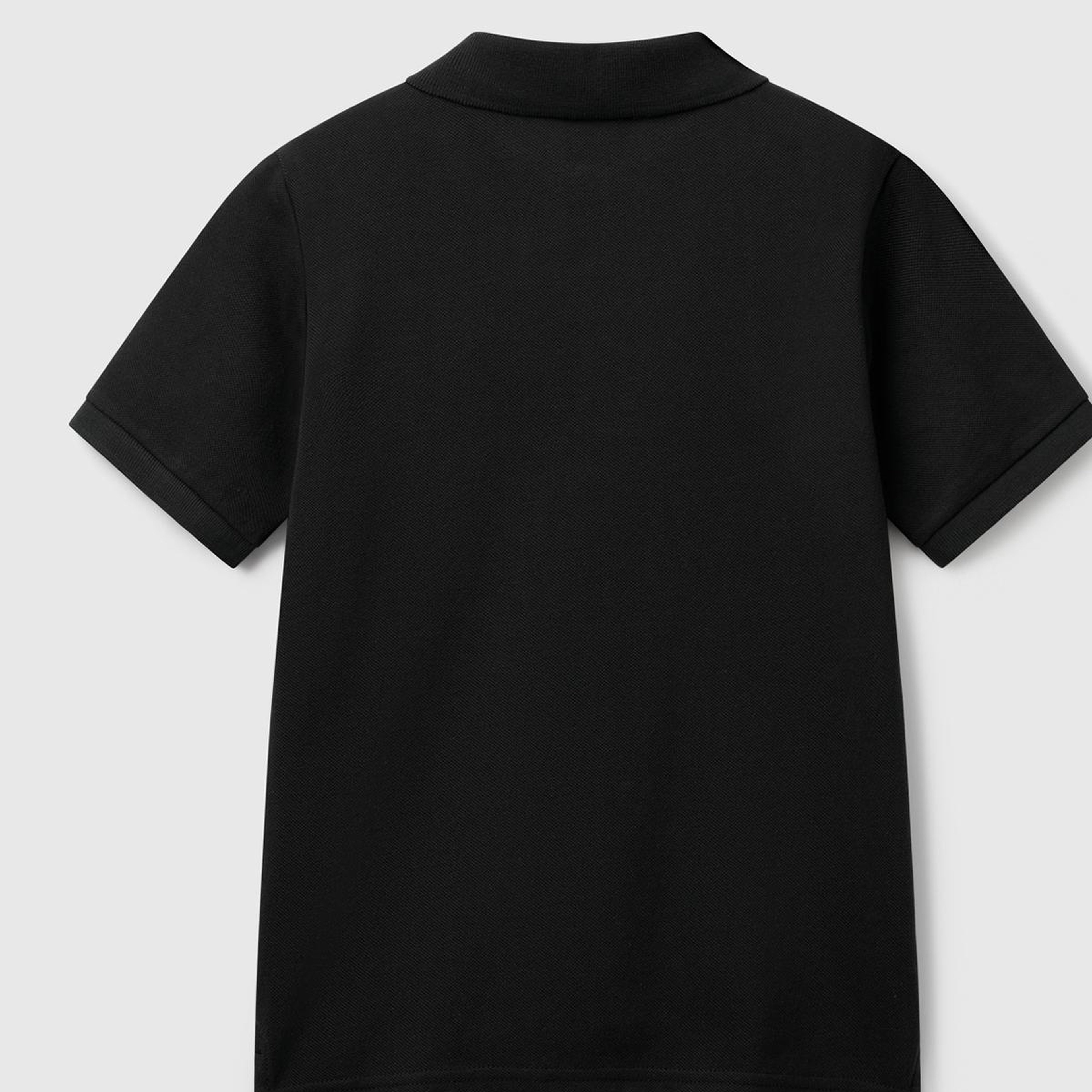 Erkek Çocuk Siyah Logolu Pike Polo T-Shirt