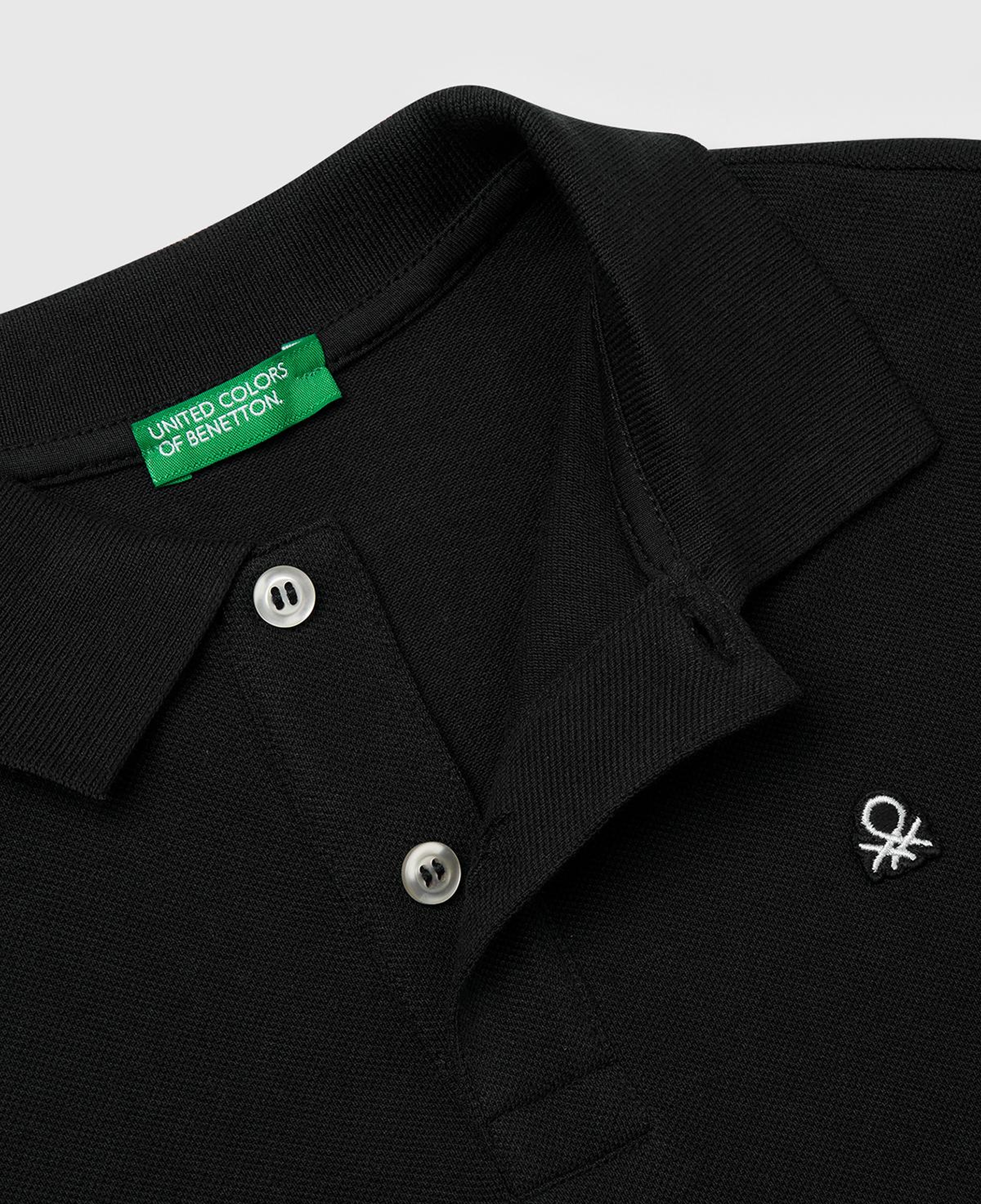 Erkek Çocuk Siyah Logolu Pike Polo T-Shirt