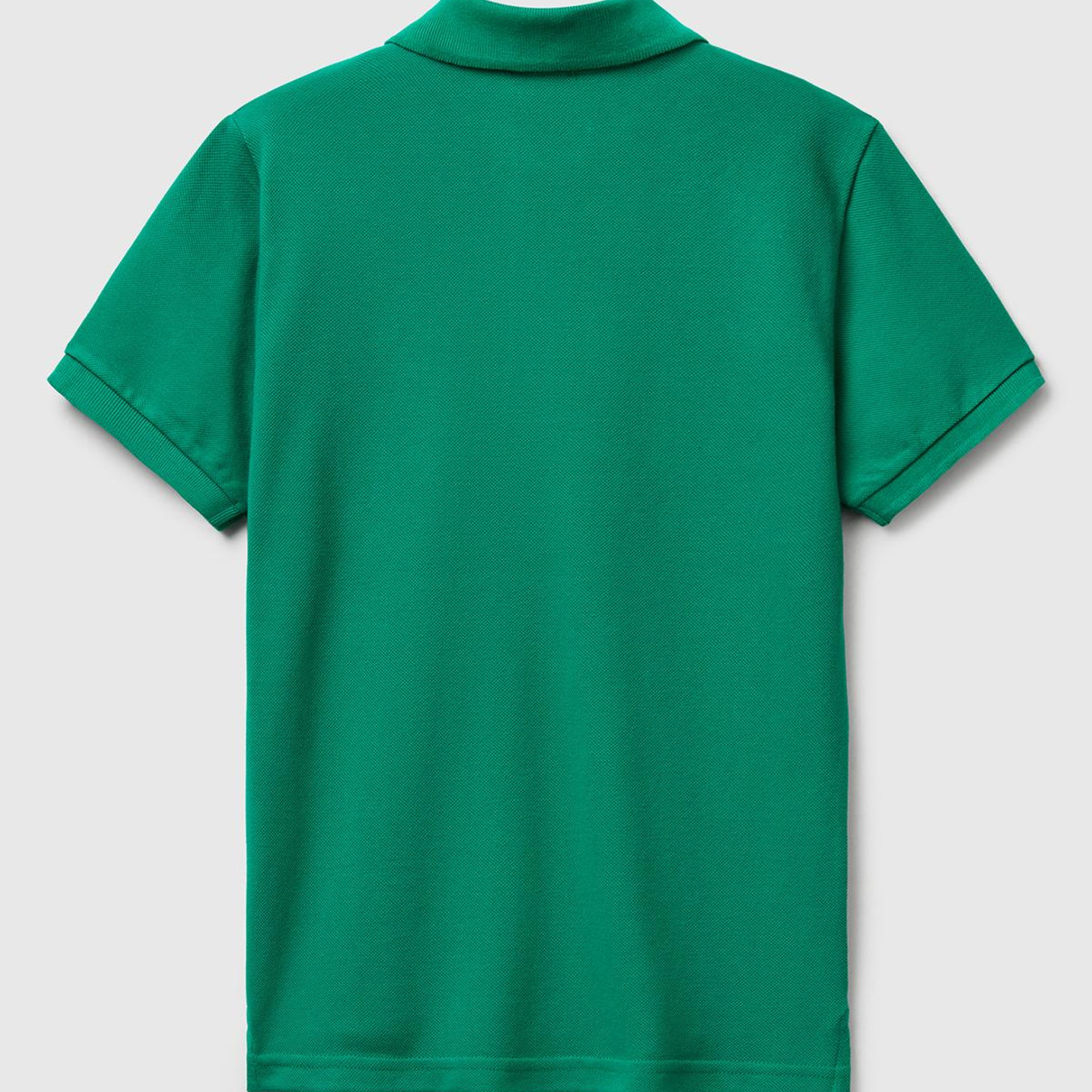 Erkek Çocuk Yeşil Logolu Pike Polo T-Shirt