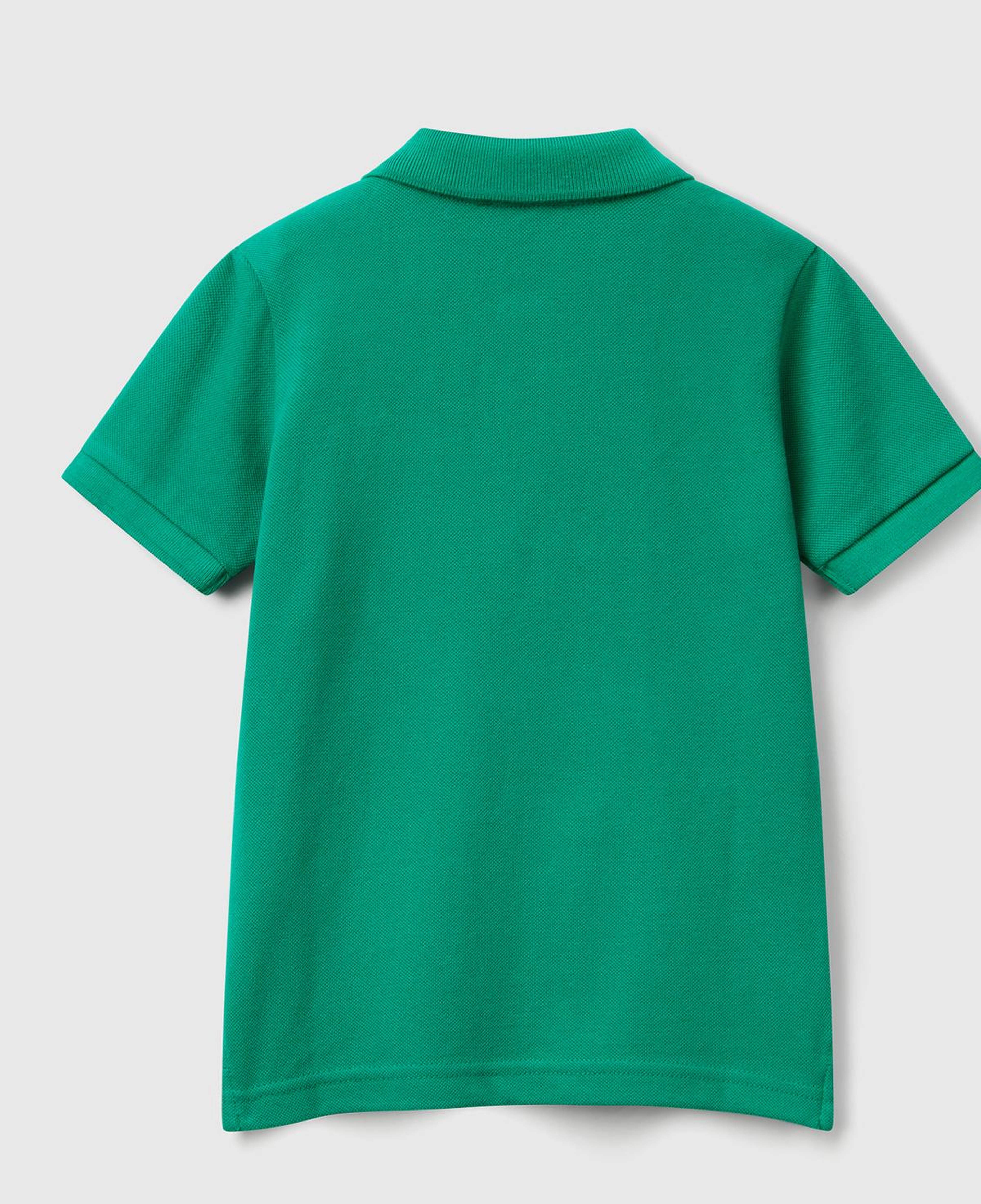 Erkek Çocuk Yeşil Logolu Pike Polo T-Shirt